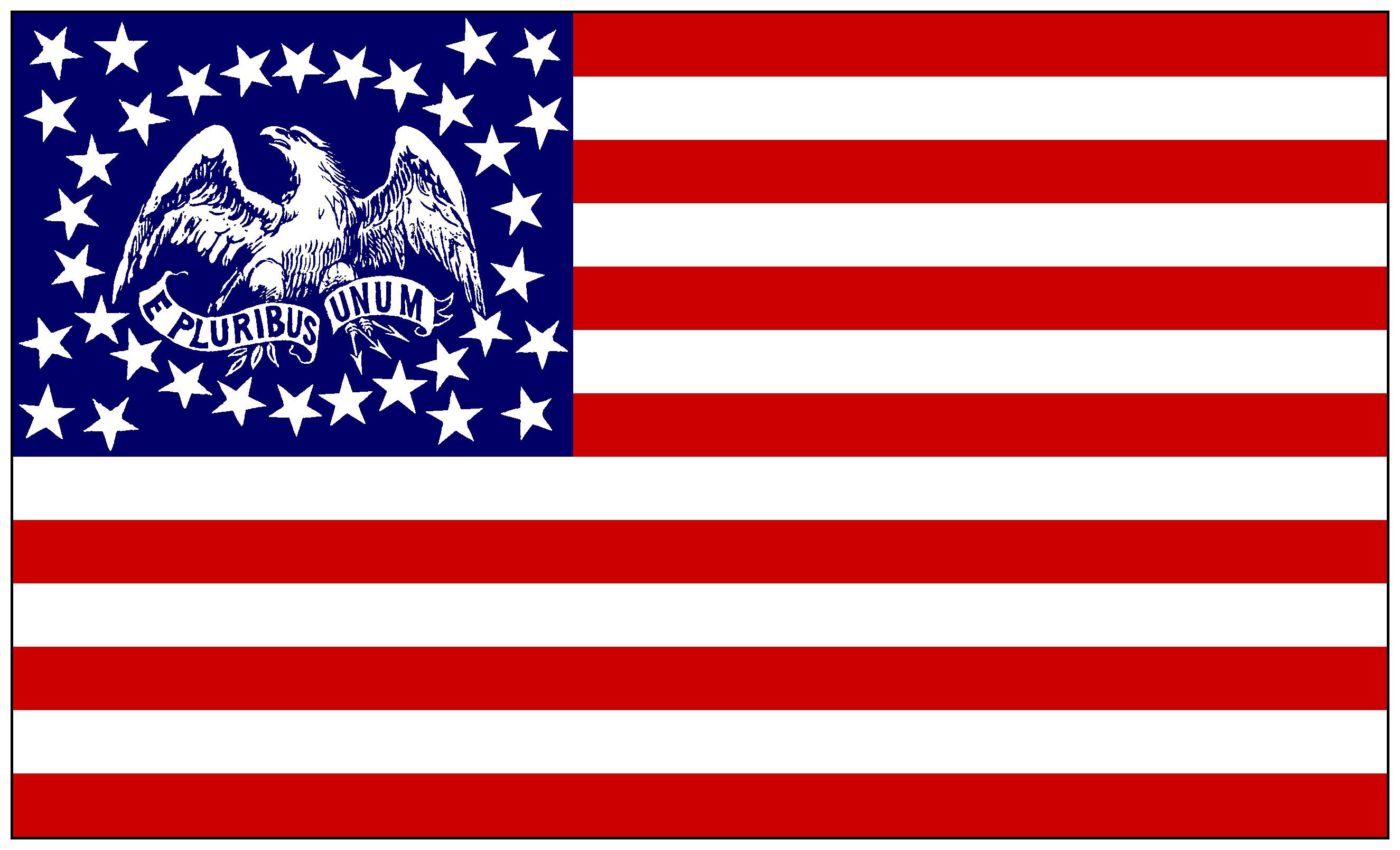 American Union Flag During Civil War