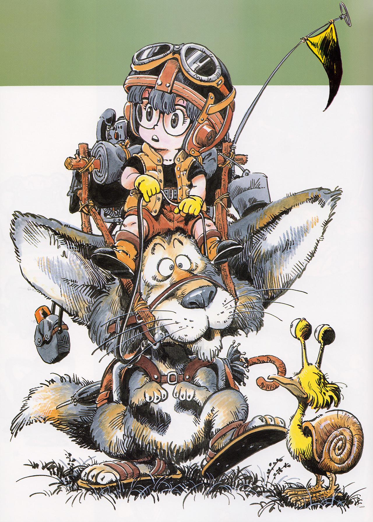 Arale's art from Akira Toriyama The World Artbook r/manga