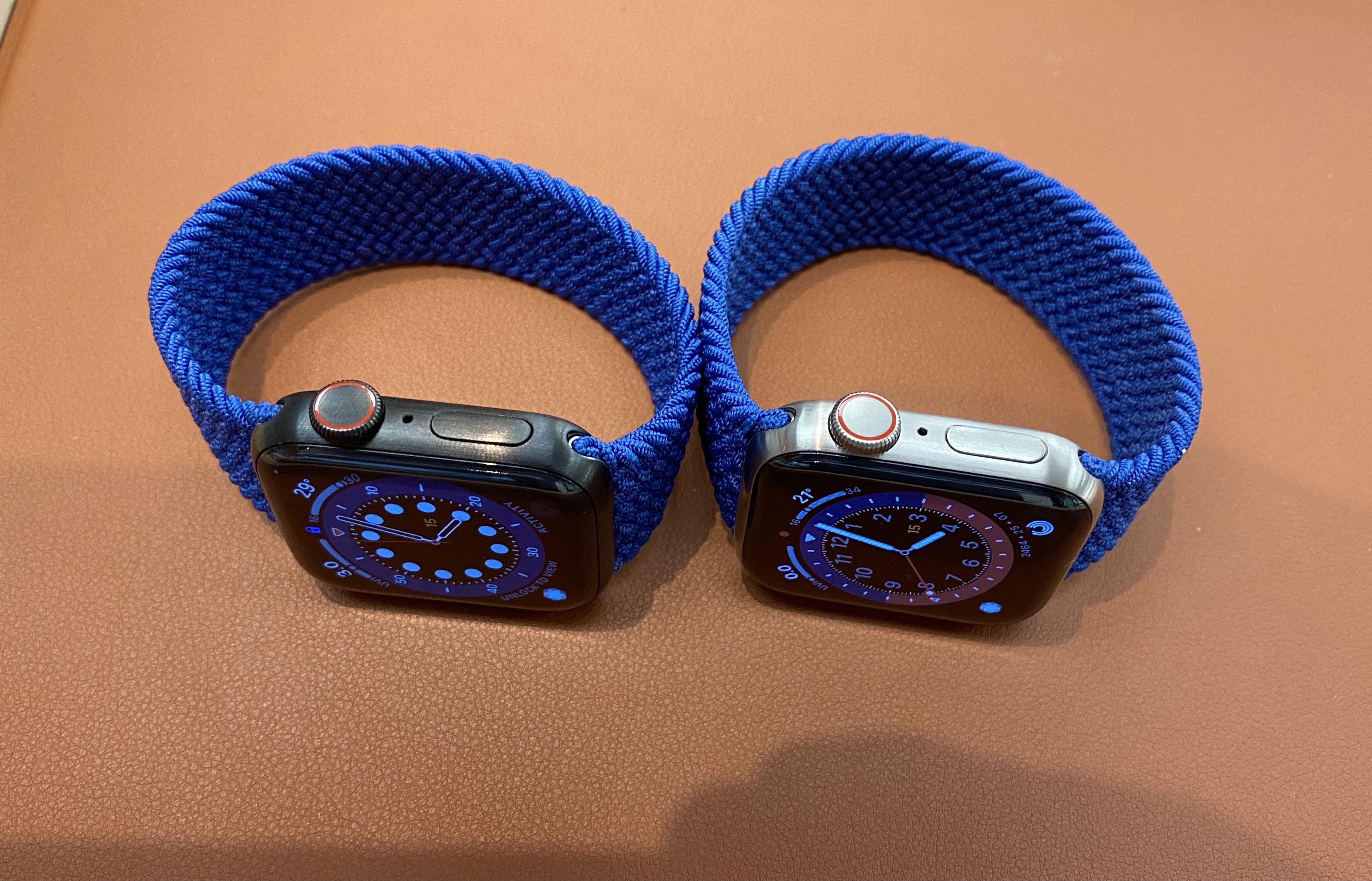 Side by side comparison of Space Black Titanium vs Natural Titanium r