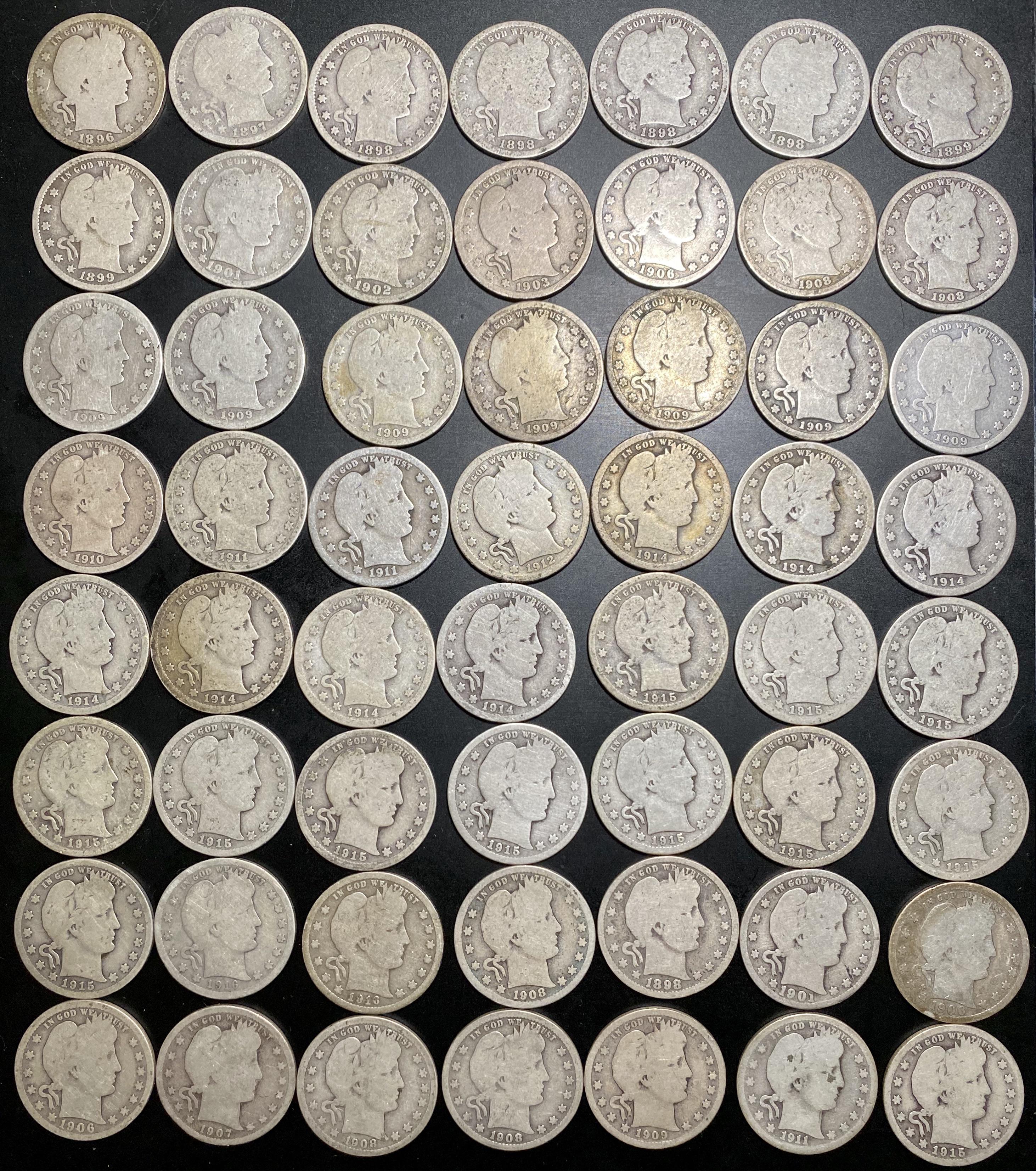 Some of the better Barber quarters I’ve bought in junk silver lots over