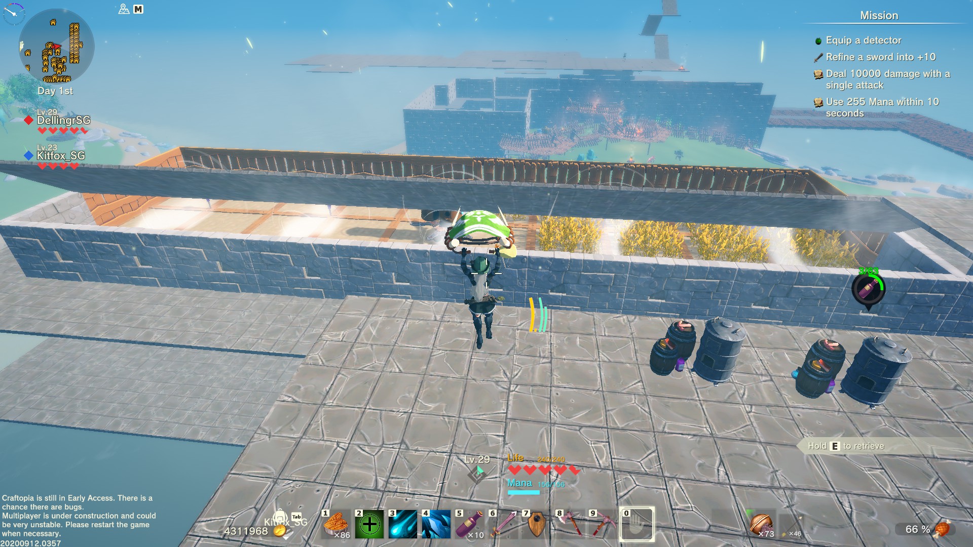 PSA Wine gives you a huge stamina buff Craftopia_