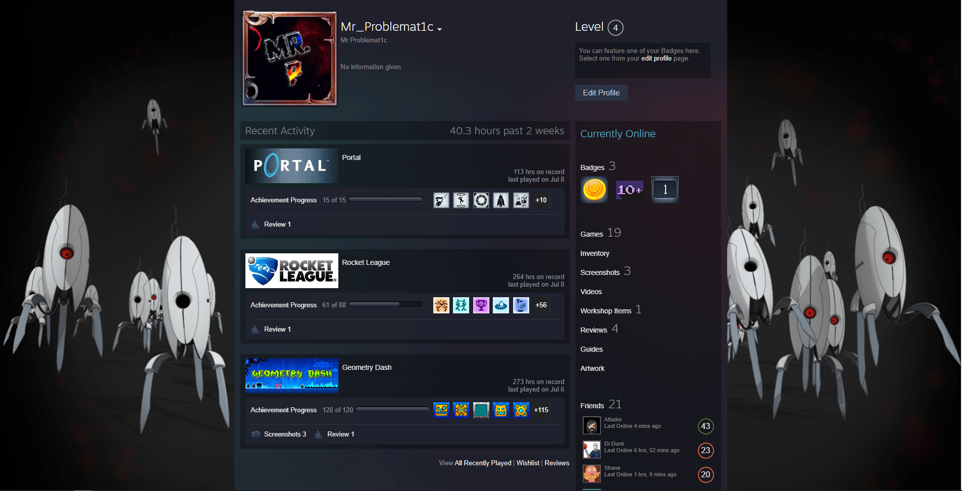 I'm Loving This New Steam Background! Portal