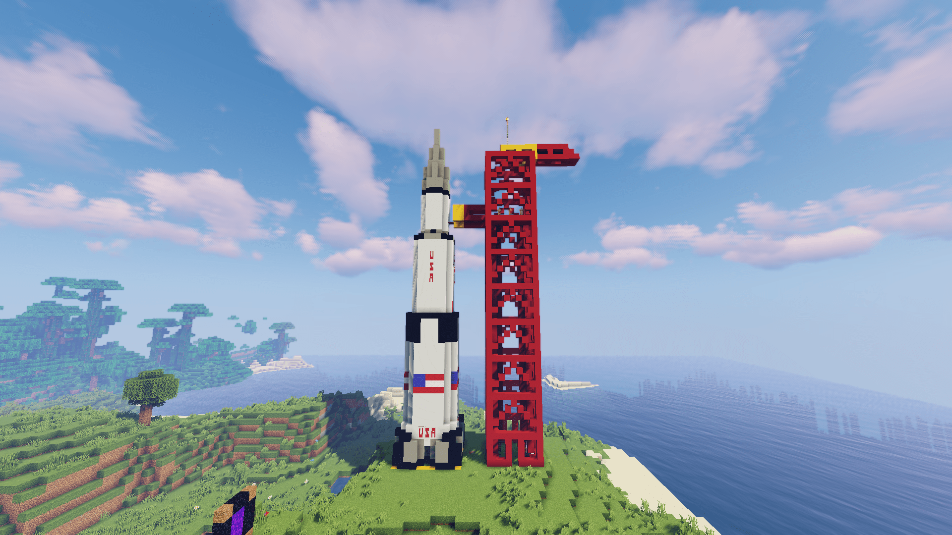Me and my friend built the Saturn V rocket. Took us a few hours (in