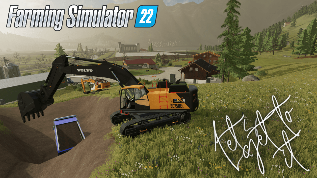 Farming Simulator 22 Construction site excavating the farm Erlengrat