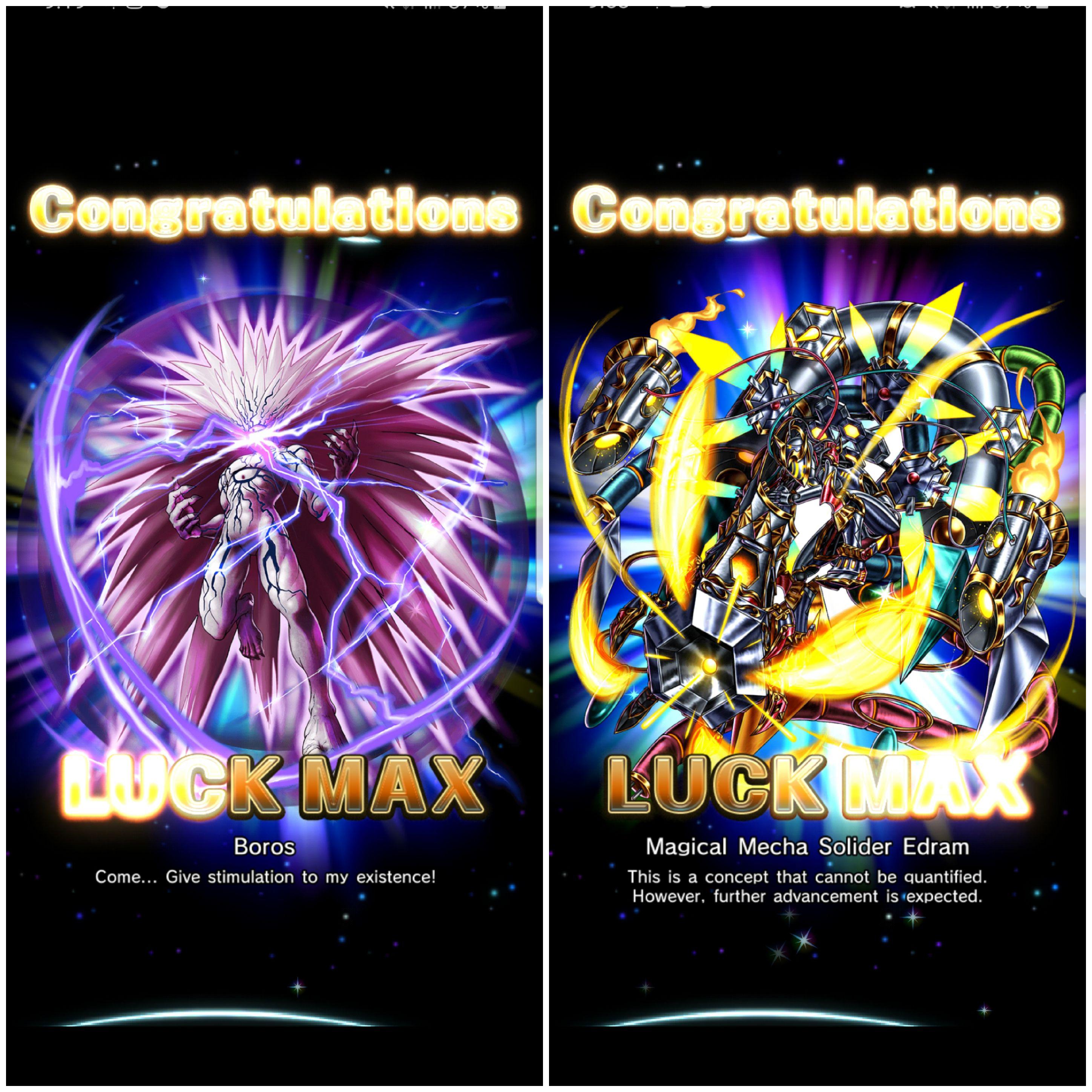 Well... it's good to finally max out two more luck units besides slime