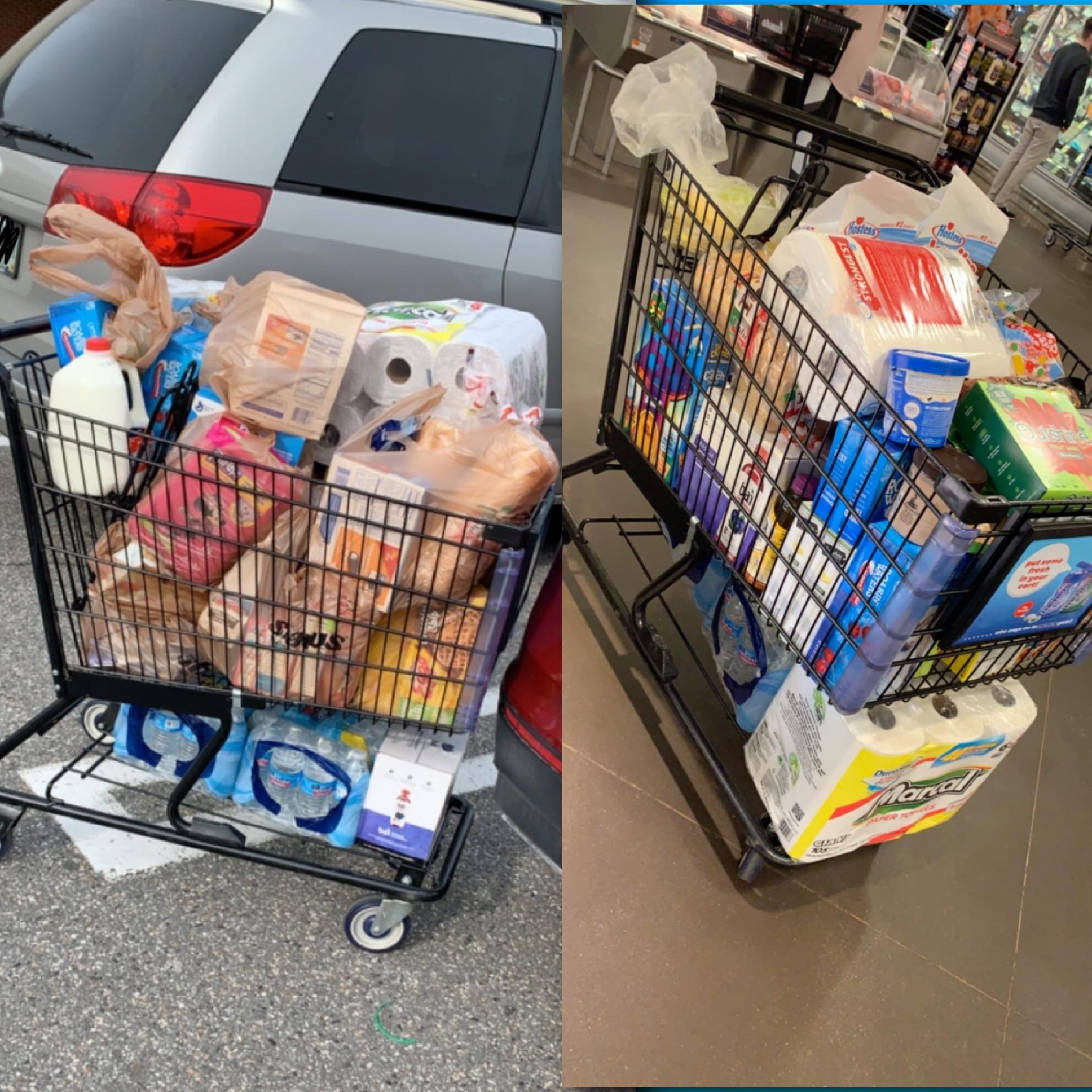 First time I’ve filled a cart shopping for Instacart! Before and after