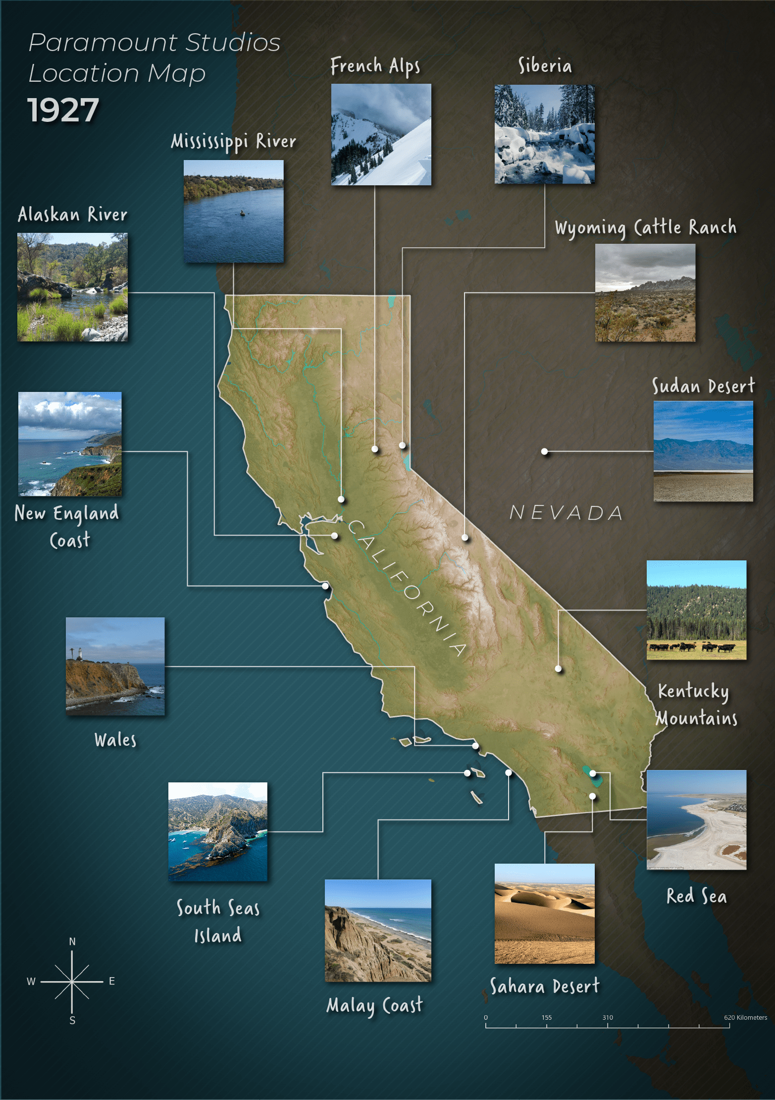 Filming locations in California (with photos) r/MapPorn