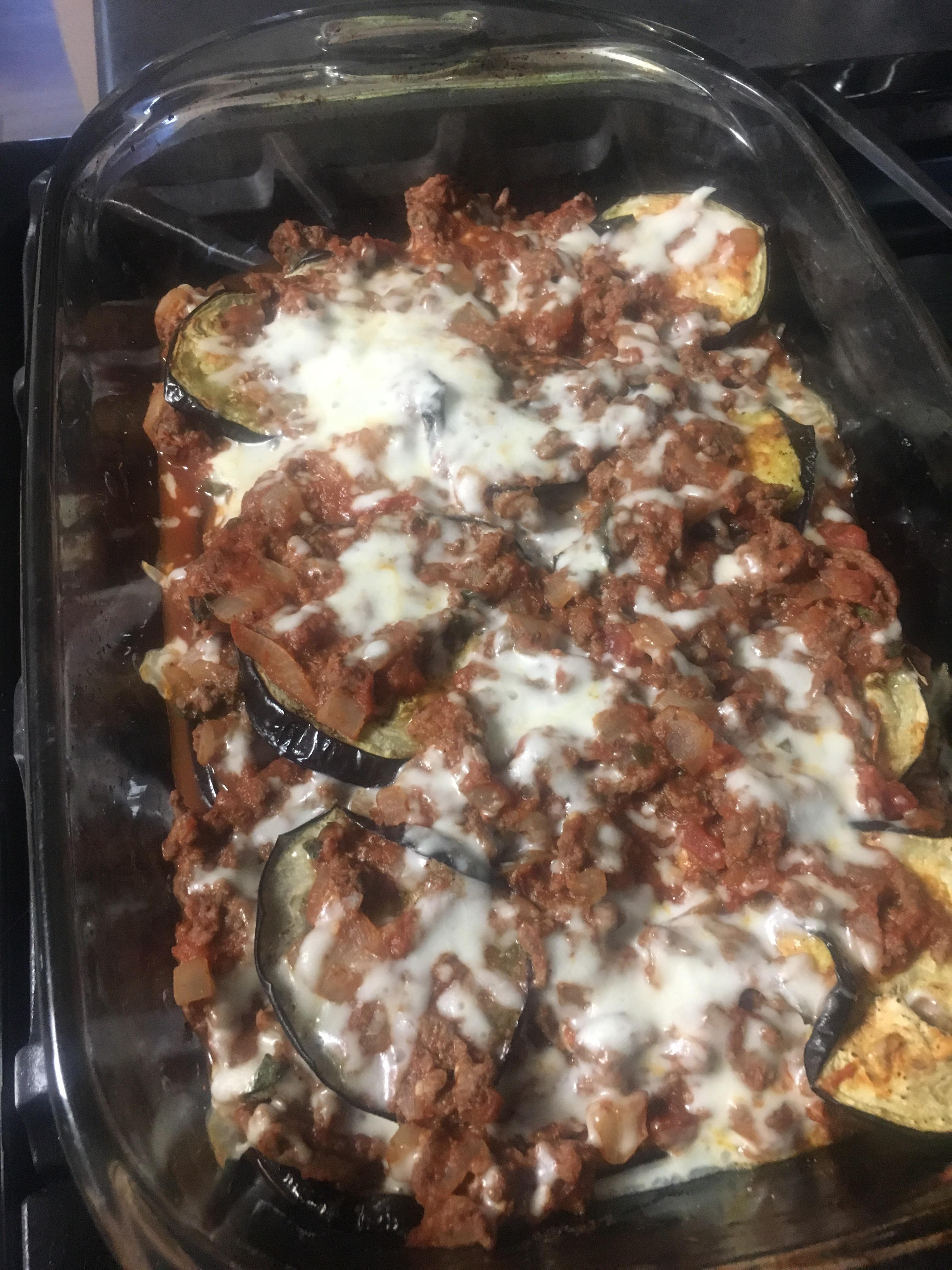 Roasted eggplant parm (no breading) 450 calories for a LOT r/1200isplenty