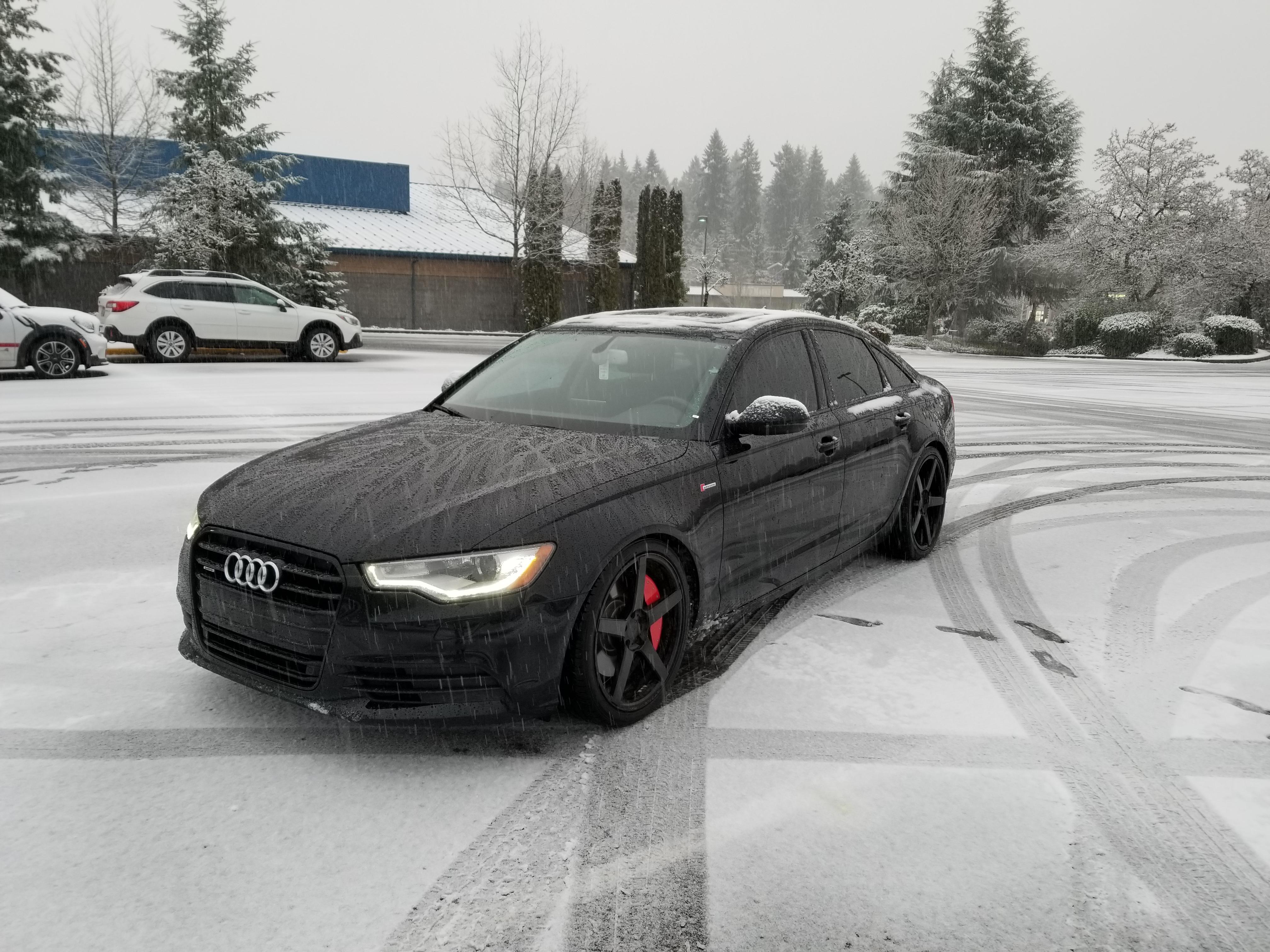 First day of snow for my 2012 A6 3.0T Audi