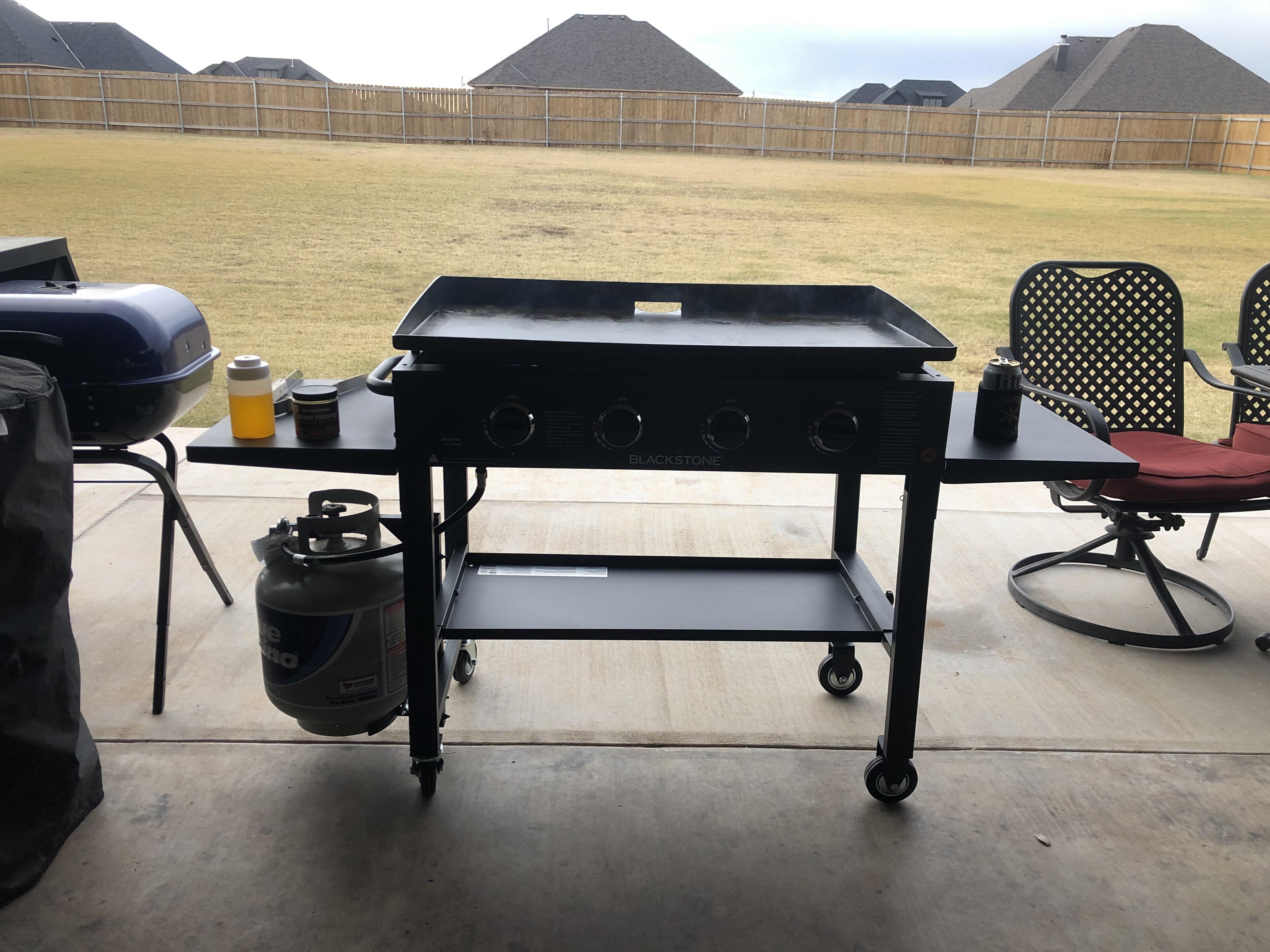 Getting ready for the first cook. Order of layers were three of the