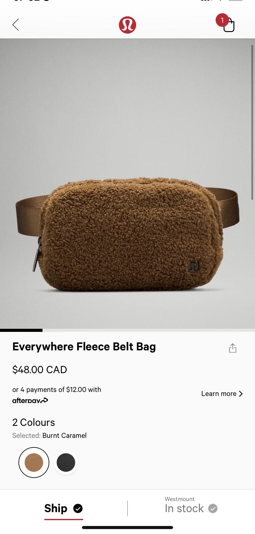 Everywhere fleece belt bag restock 🇨🇦 r/lululemon