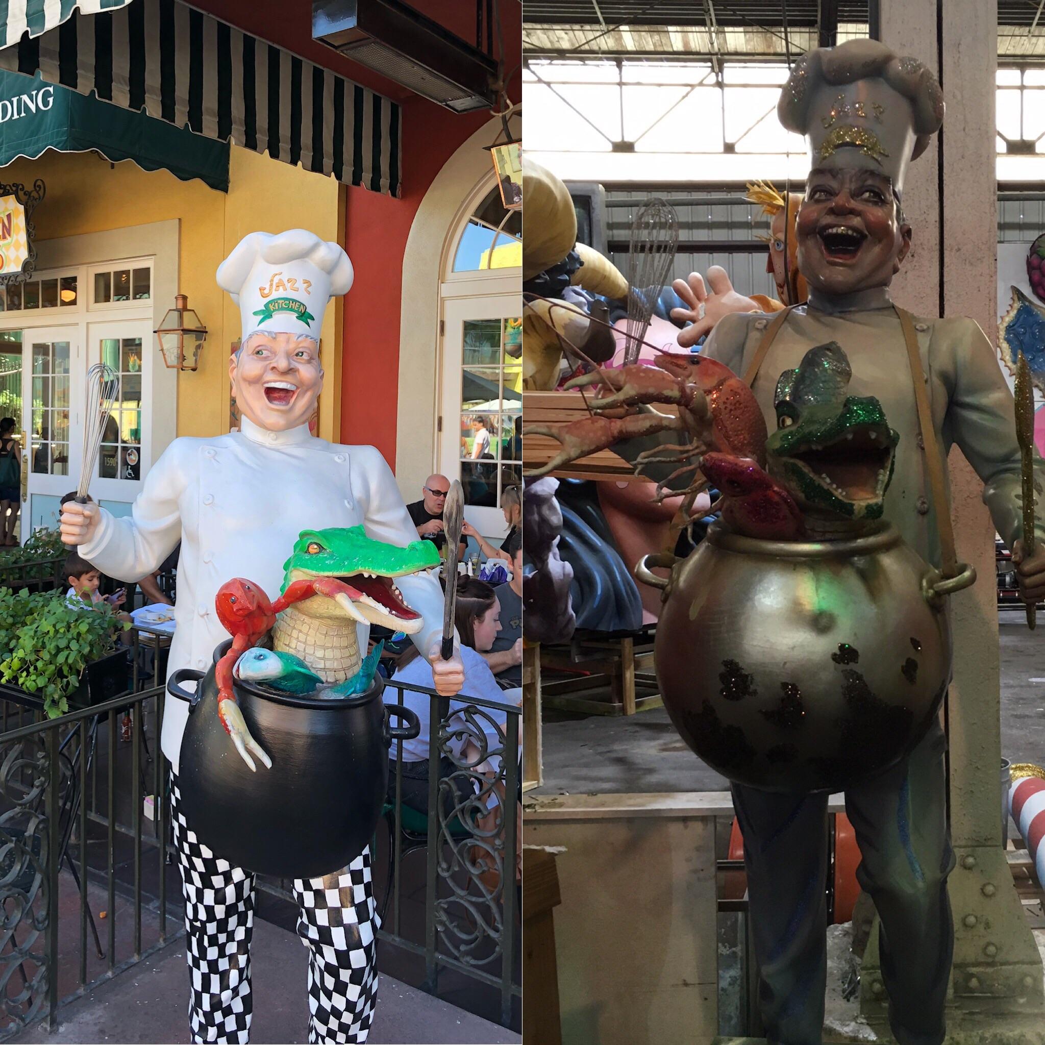 I found the brother to the Chef statue outside of The Jazz Kitchen in