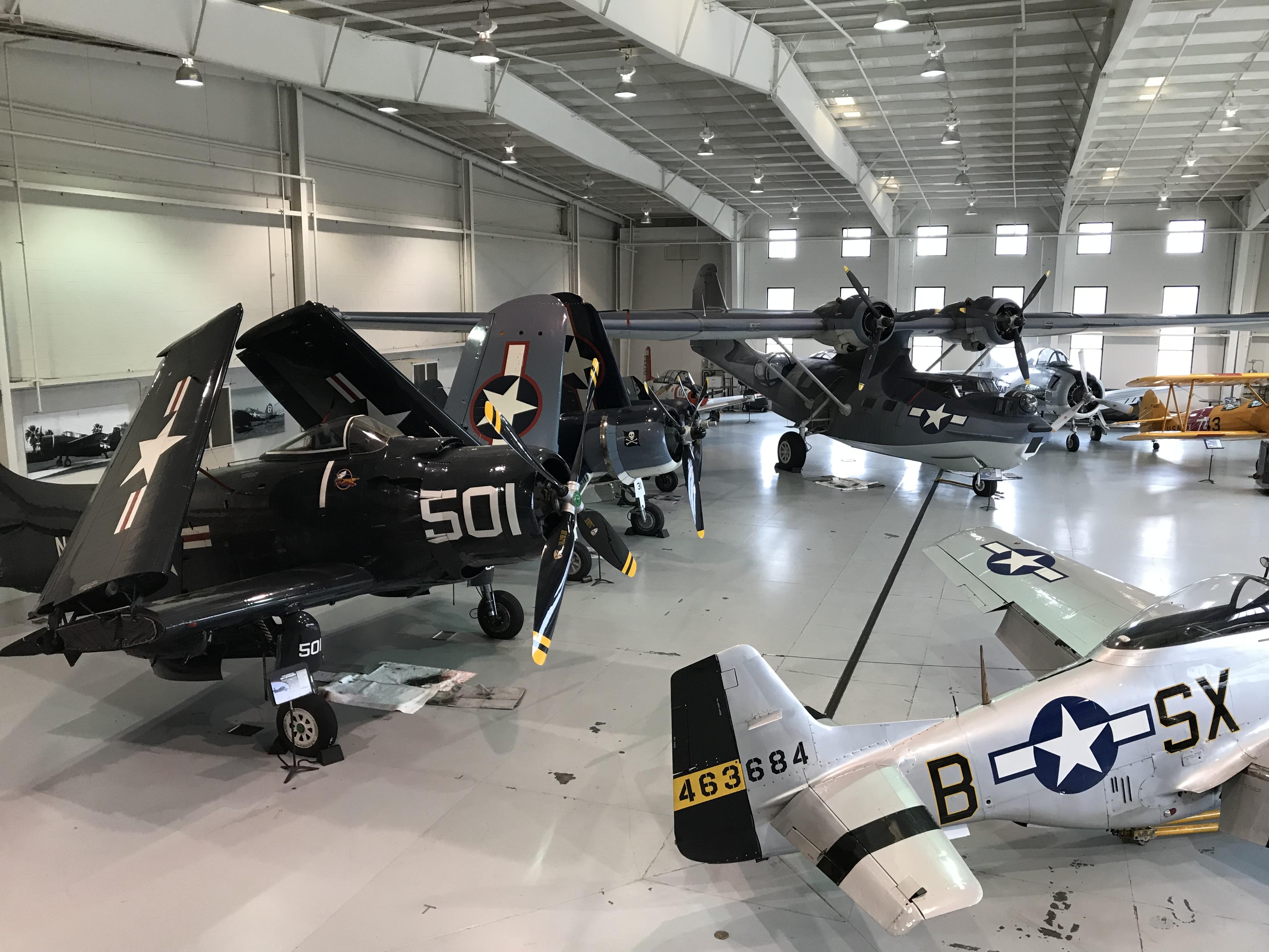Inside the Navy Hangar at the Military Aviation Museum here in Virginia