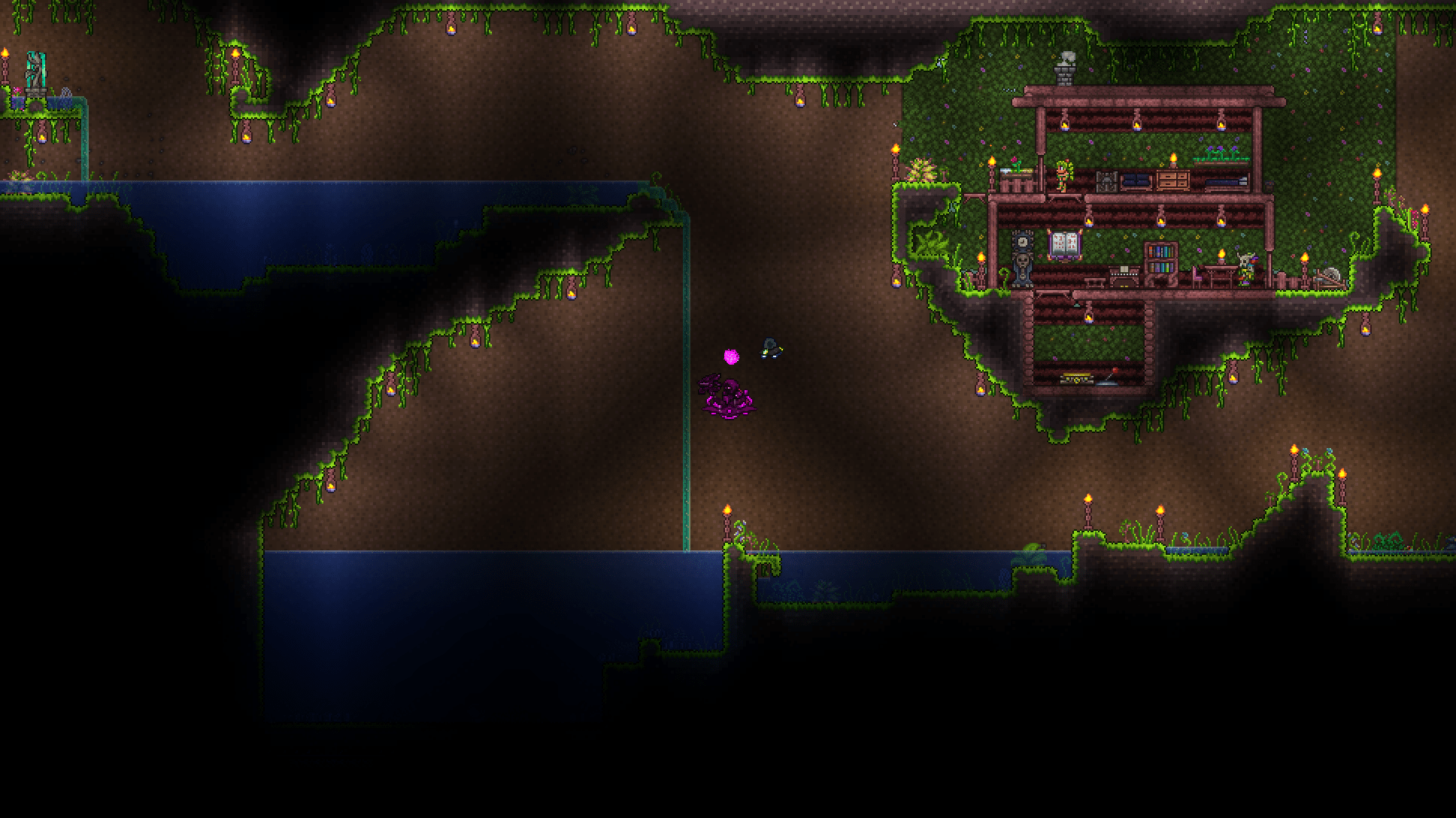 So I built an artificial underground Jungle Biome today... r