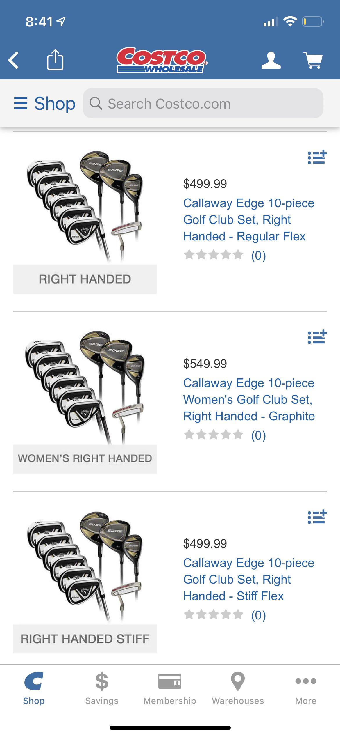 Callaway Edge golf clubs (new colorway?) available at Costco r/golf