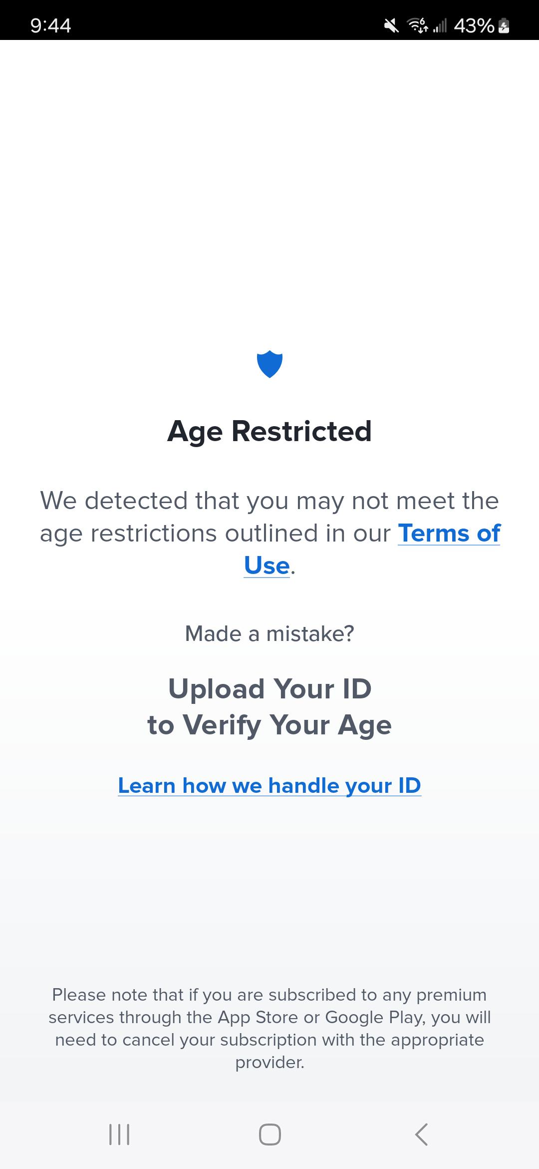 It won't verify my age / r/Tinder