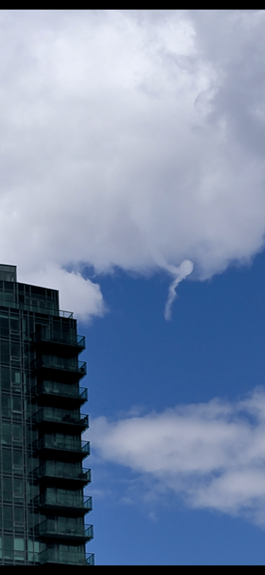 Anyone else saw this weird funnellike cloud in the sky on Saturday? It