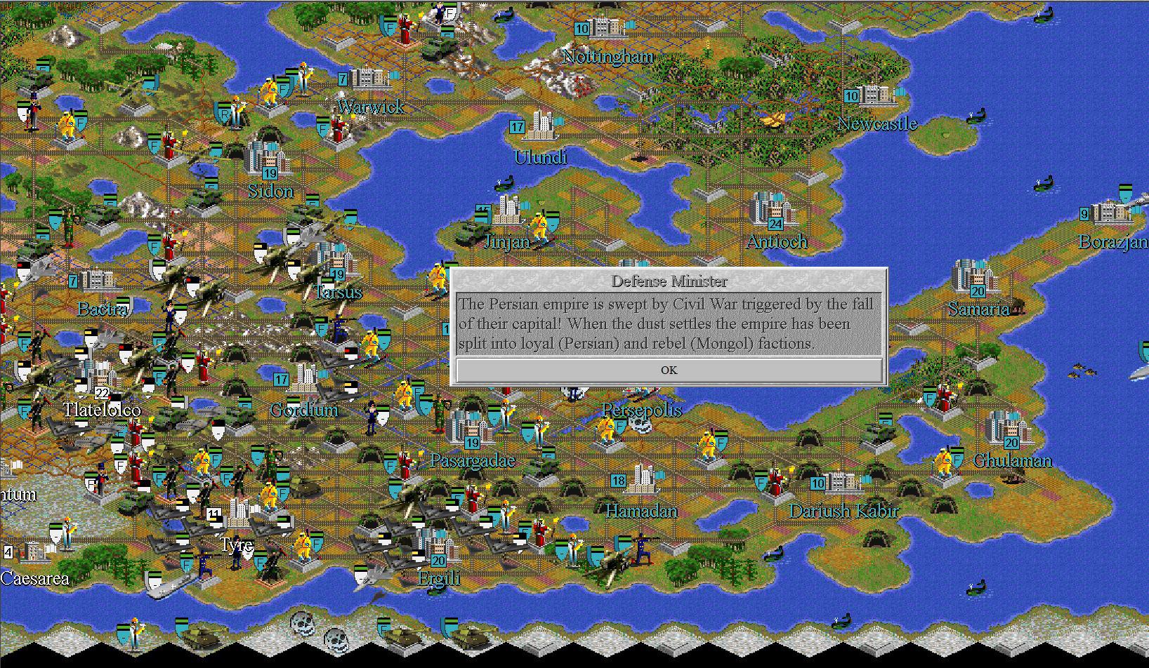 Civil war and an absolute mess of units r/Civ2