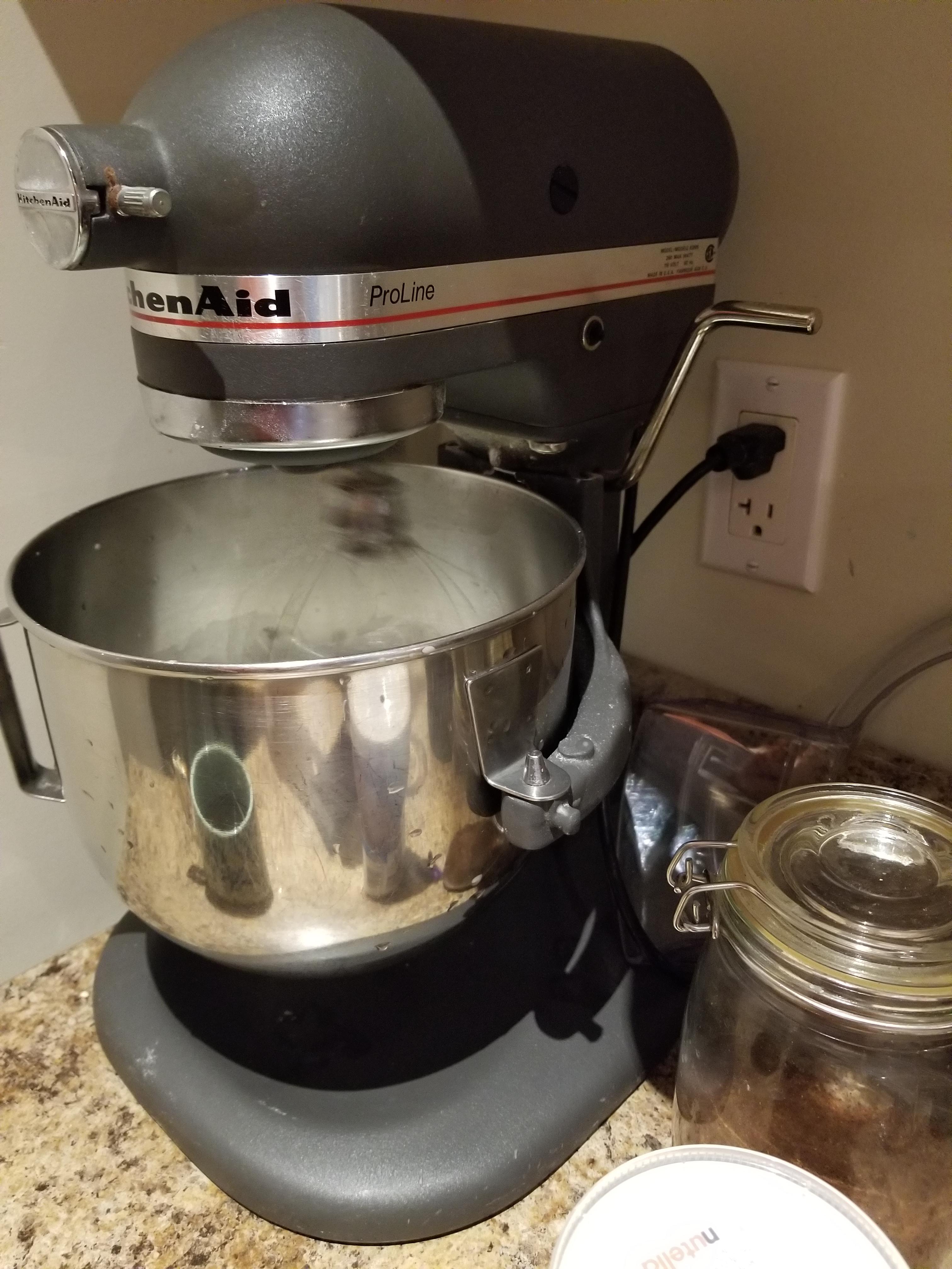 KitchenAid stand mixer bought in 1996. Originally my mother's. Used at