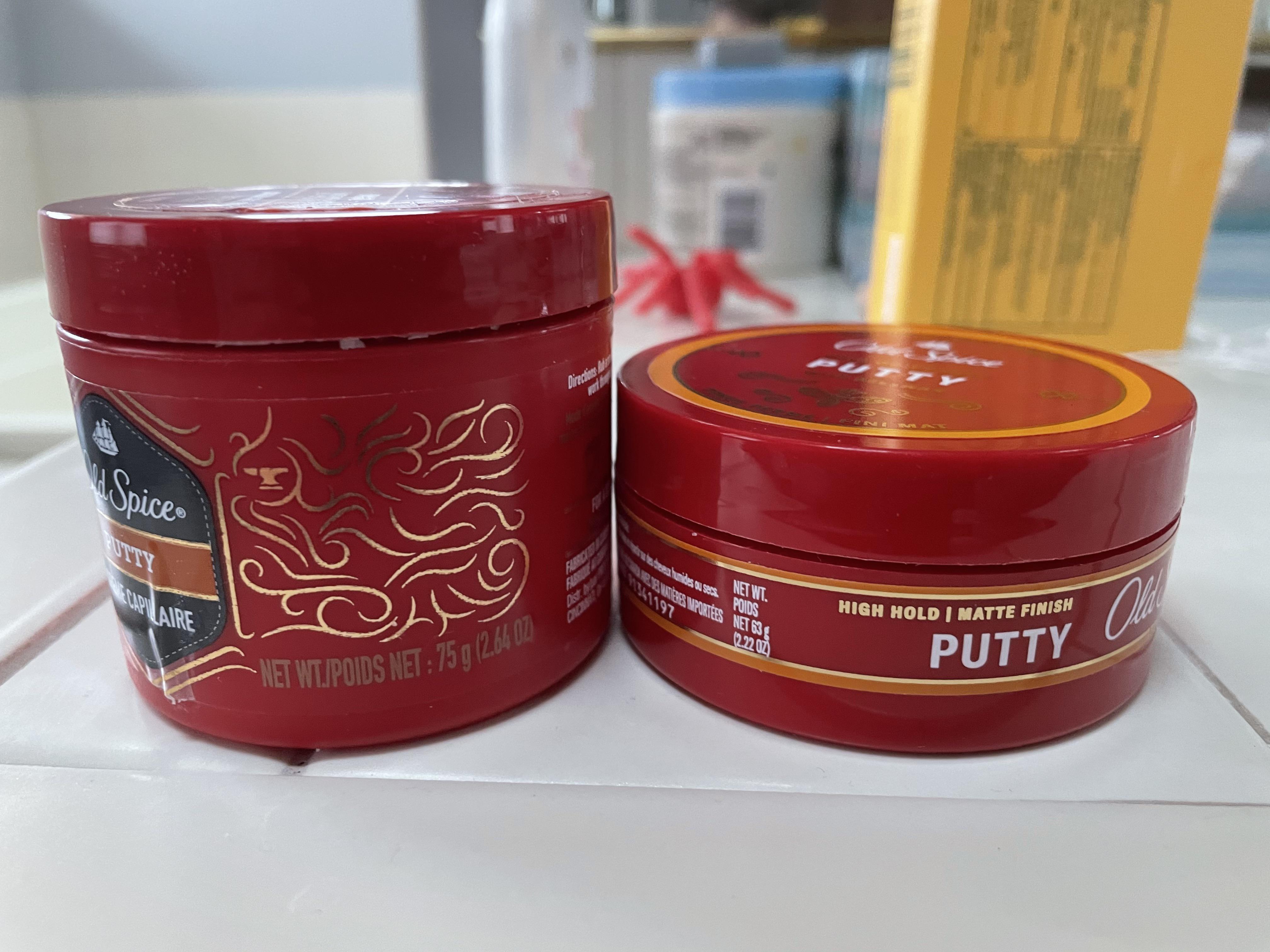 Old Spice hair putty old vs new. 2.64 oz to 2.22 oz. 16 smaller yet