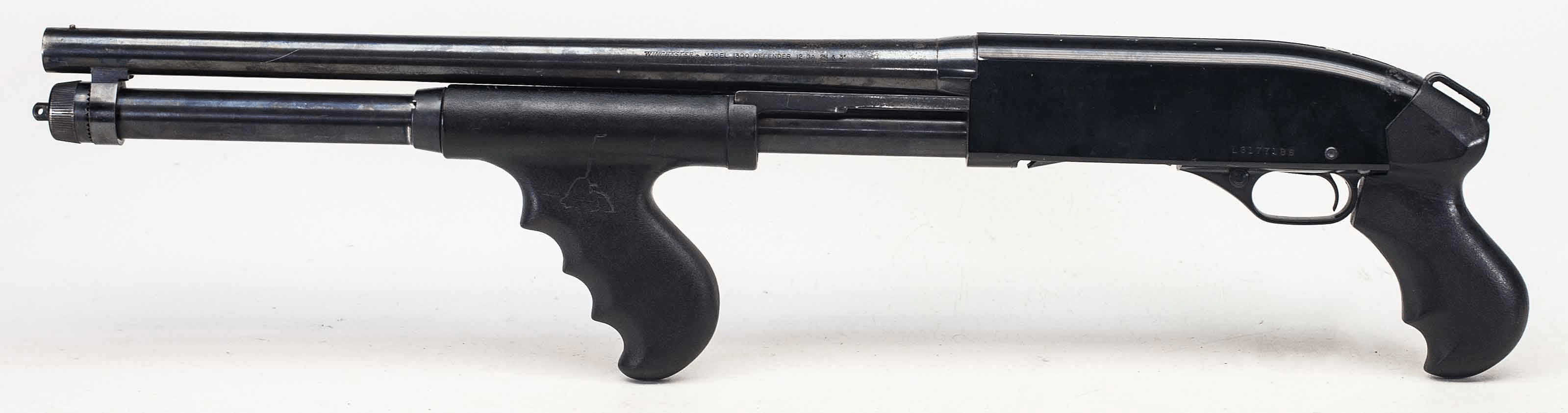 Winchester 1300 Defender shotgun with forend pistol grip r/H3VR