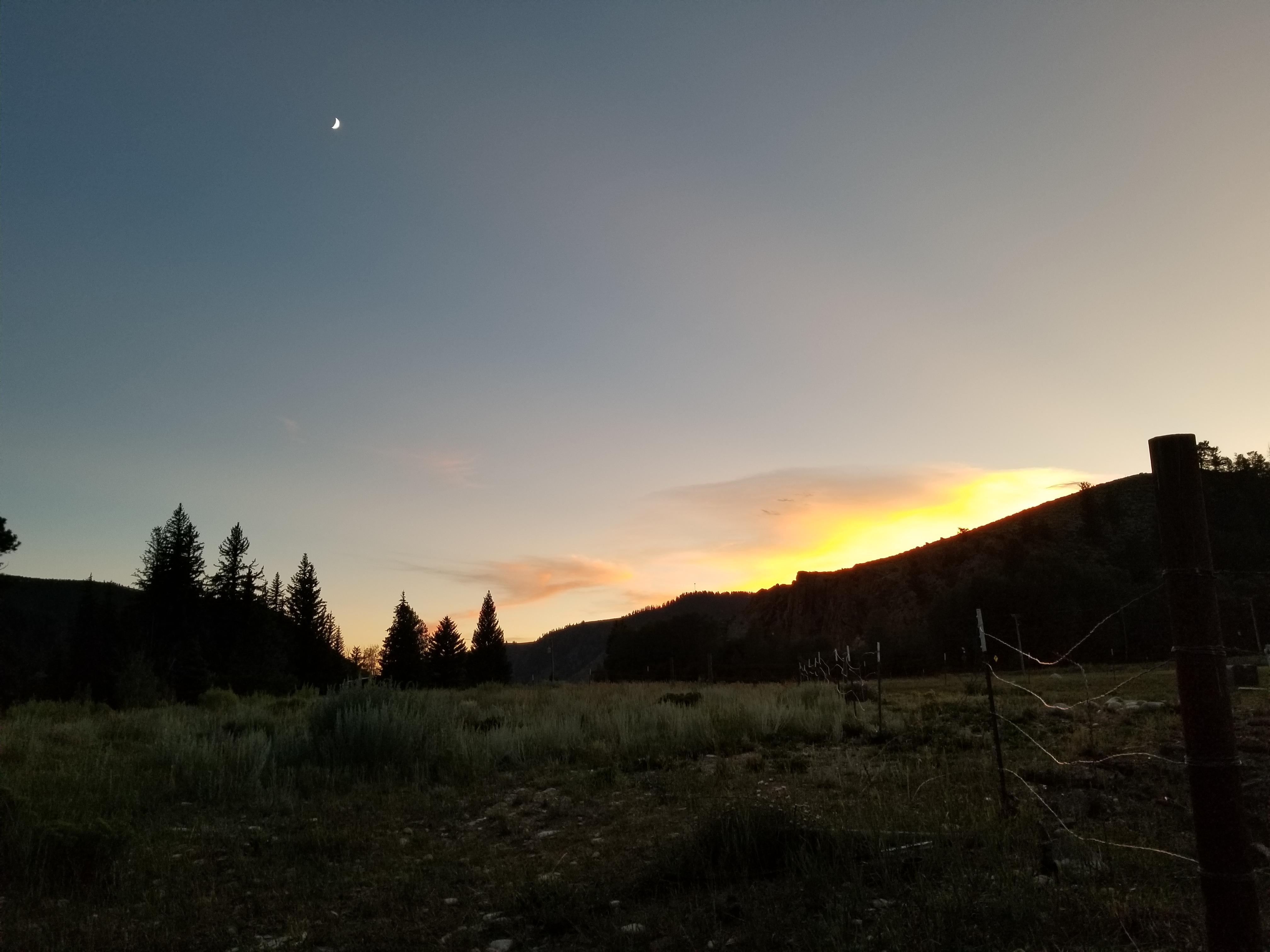 Sunset in Almont Colorado