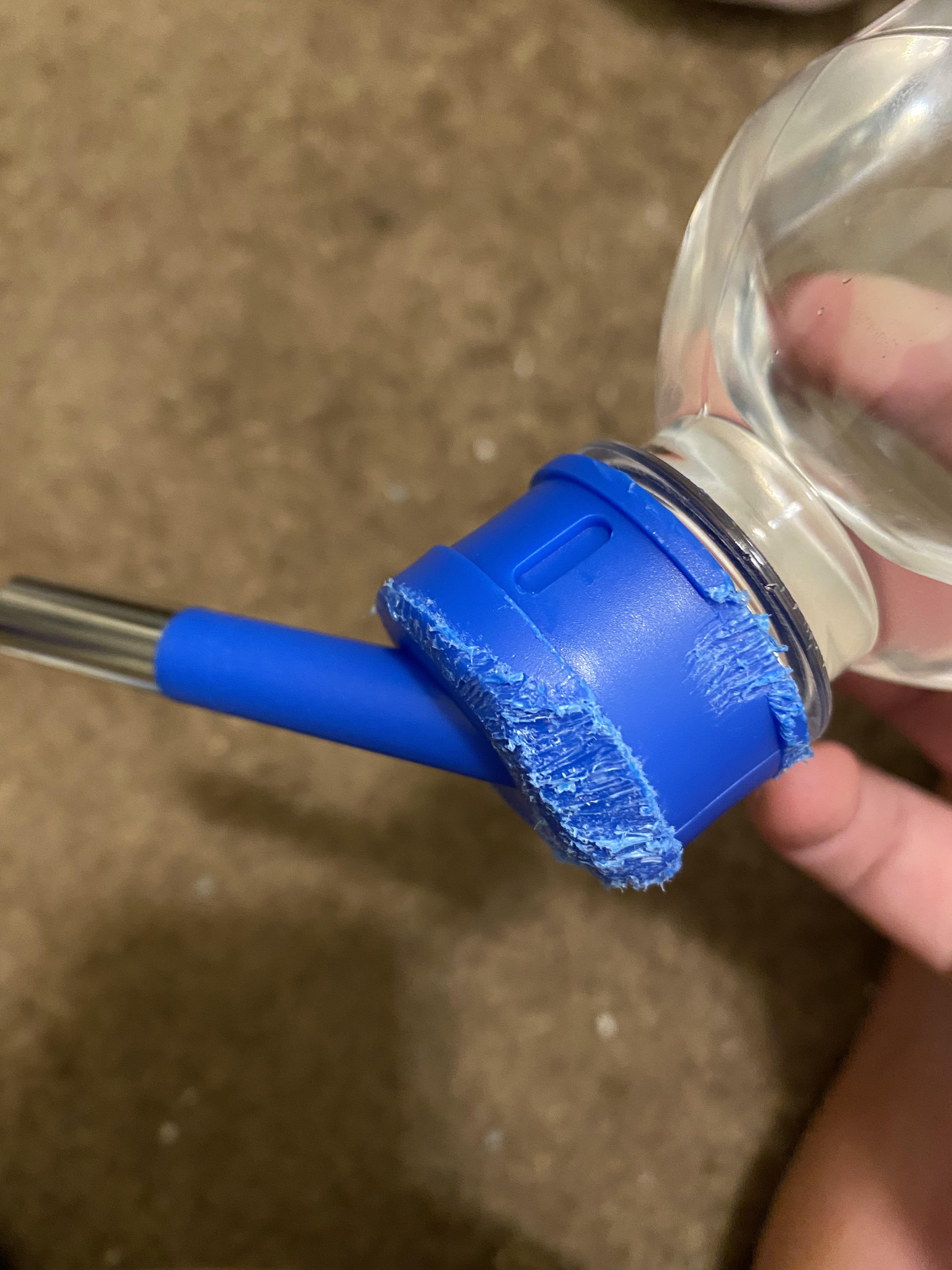 How can I get my hamster to stop chewing on this? He has plenty of chew