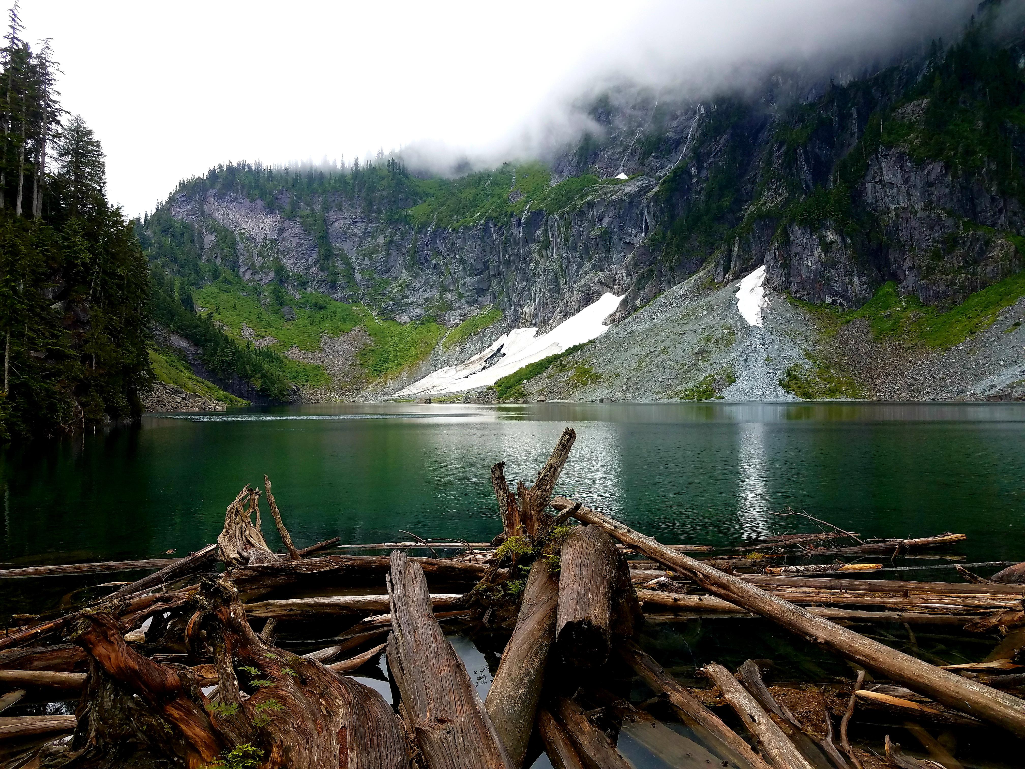 Surprised to see snow [Lake Serene], [Gold Bar], [WA], [USA] r/hiking