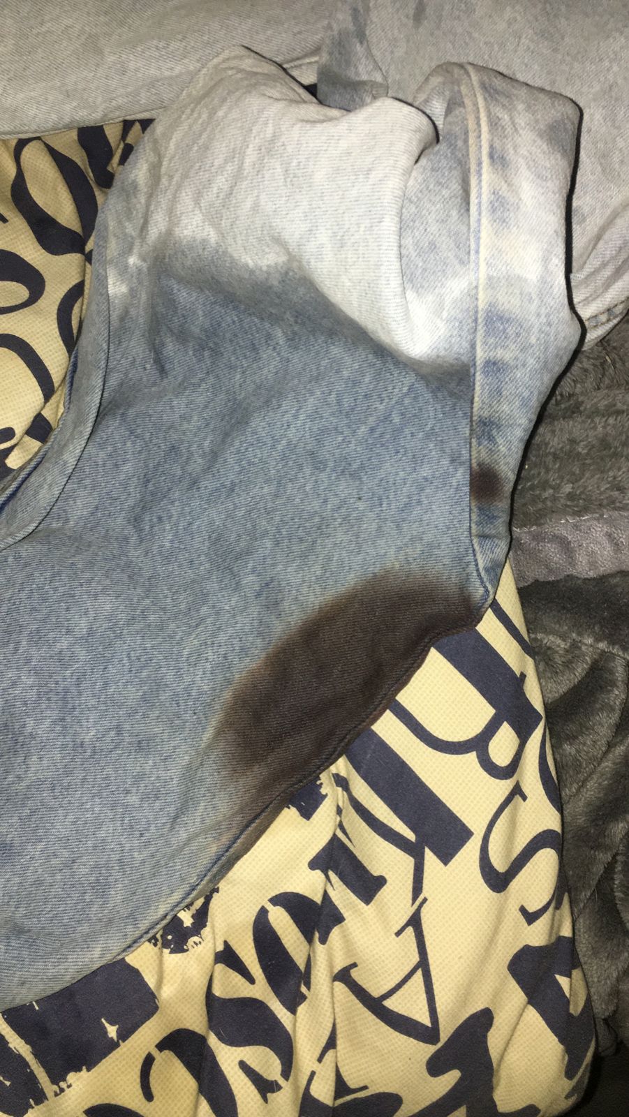 Got black henna on my girlfriends jeans, would anyone know how to