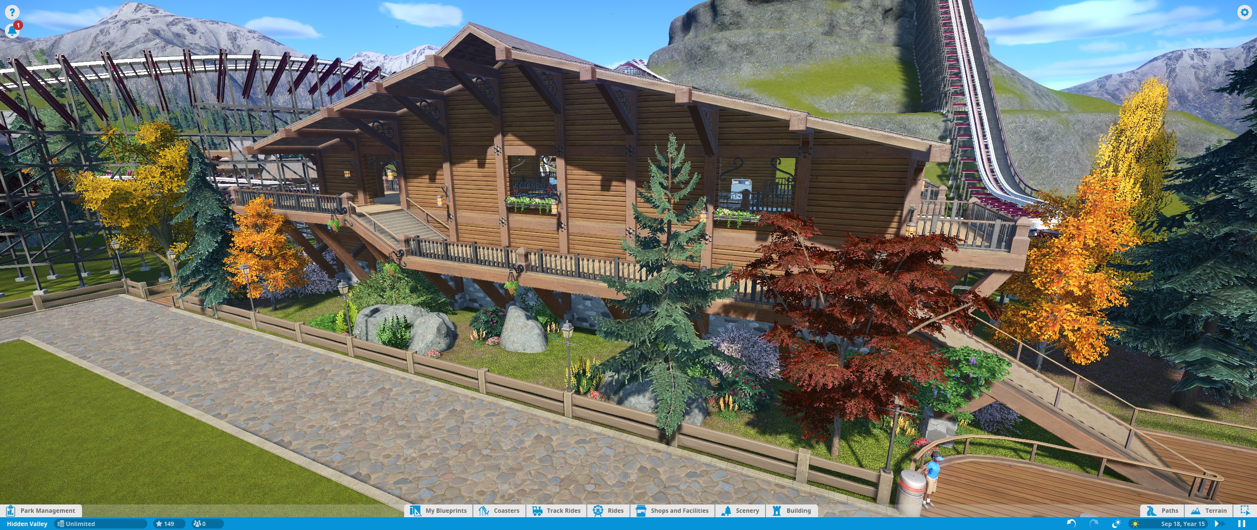 A little more from my Alpine Park, a new ride skin in work, hope you