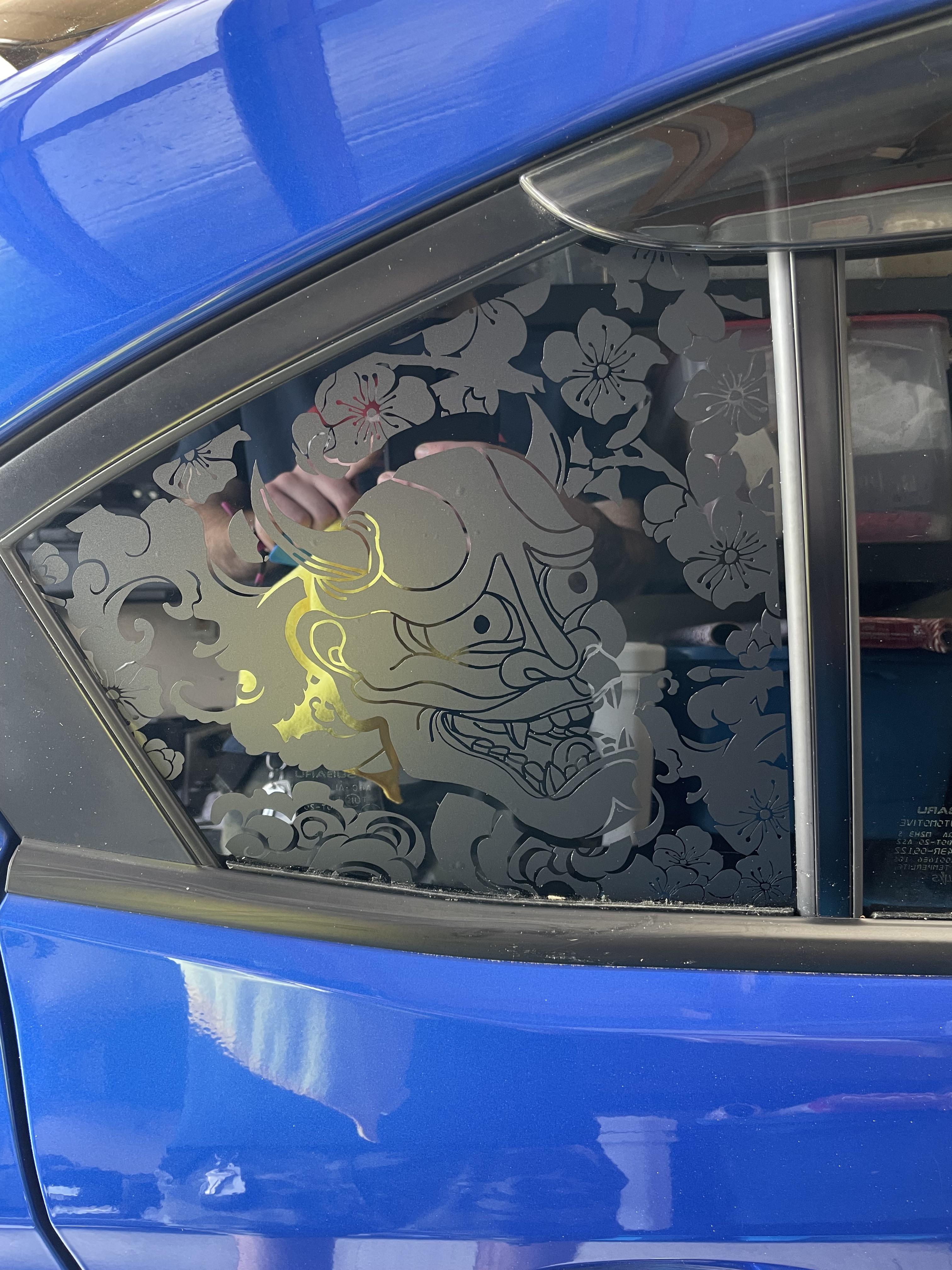 Really like these precut quarter window stickers I found on Etsy. r/WRX