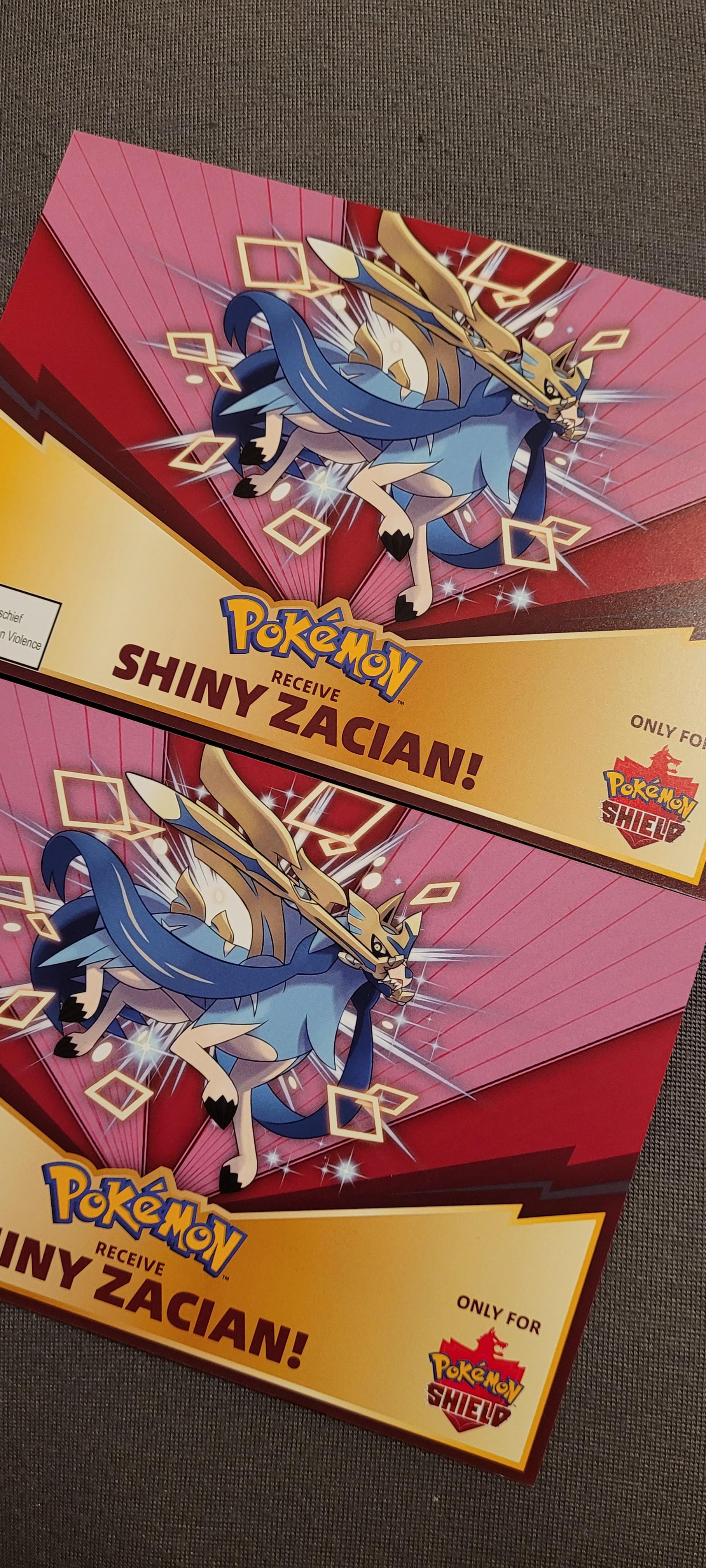 FT Two Shiny Zacian codes LF Two Unbound Hoopas r/PokemonHome