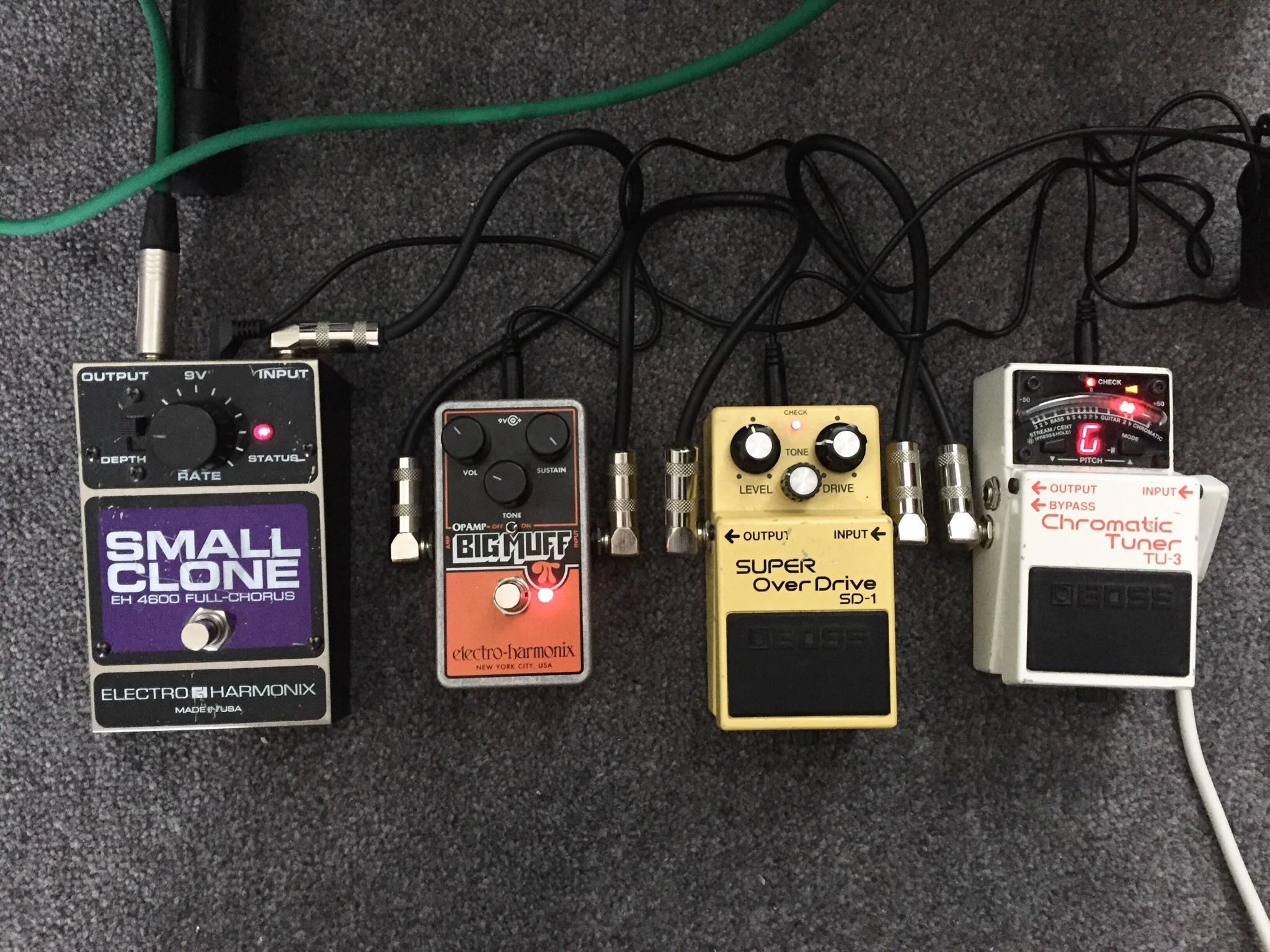 Rhythm guitar pedal chain for today’s recording session r/guitarpedals