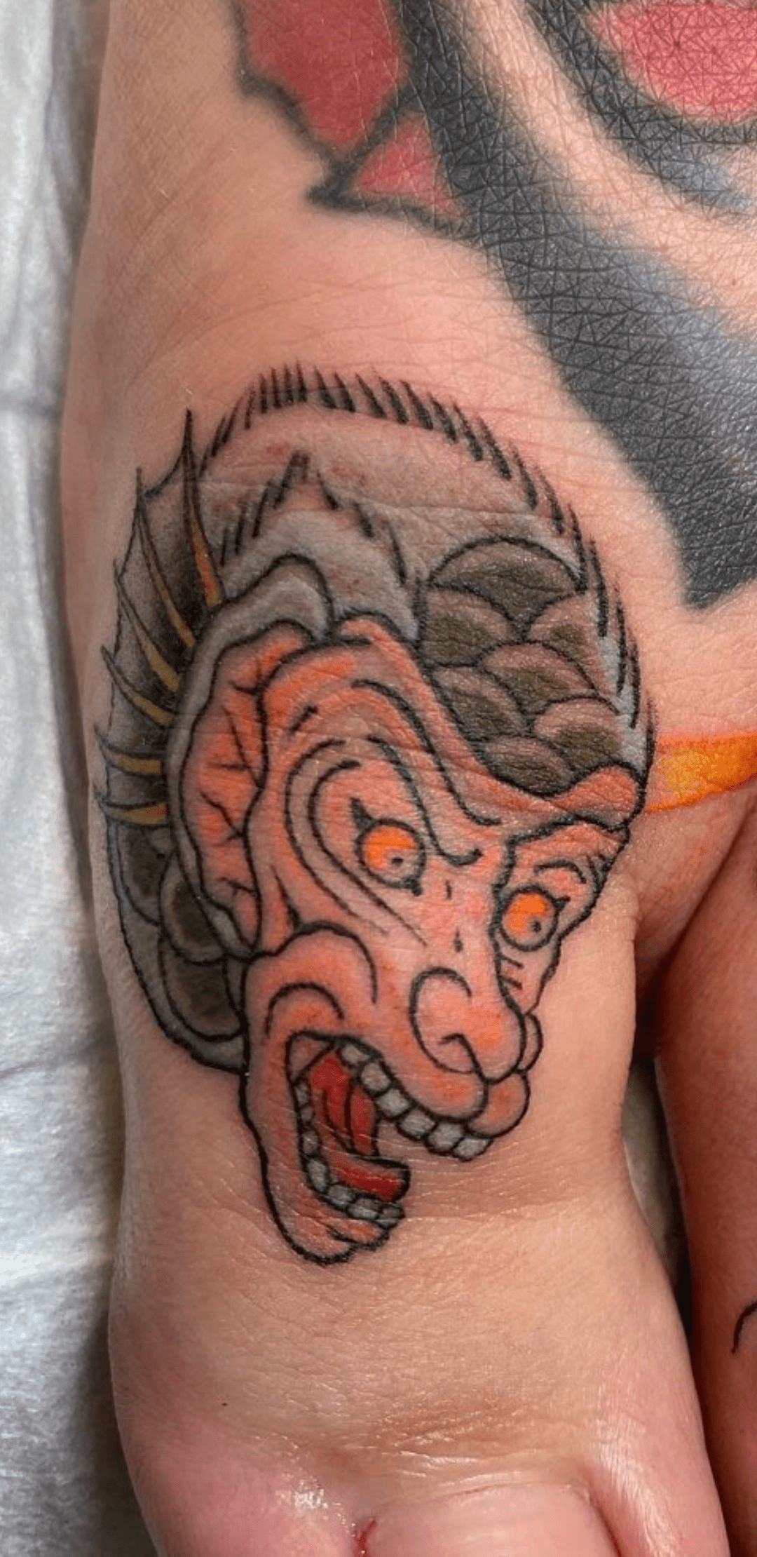 Sea Monkey toe jammer. (Billy "Oz" Johnson Bakersfield, CA) r/tattoo