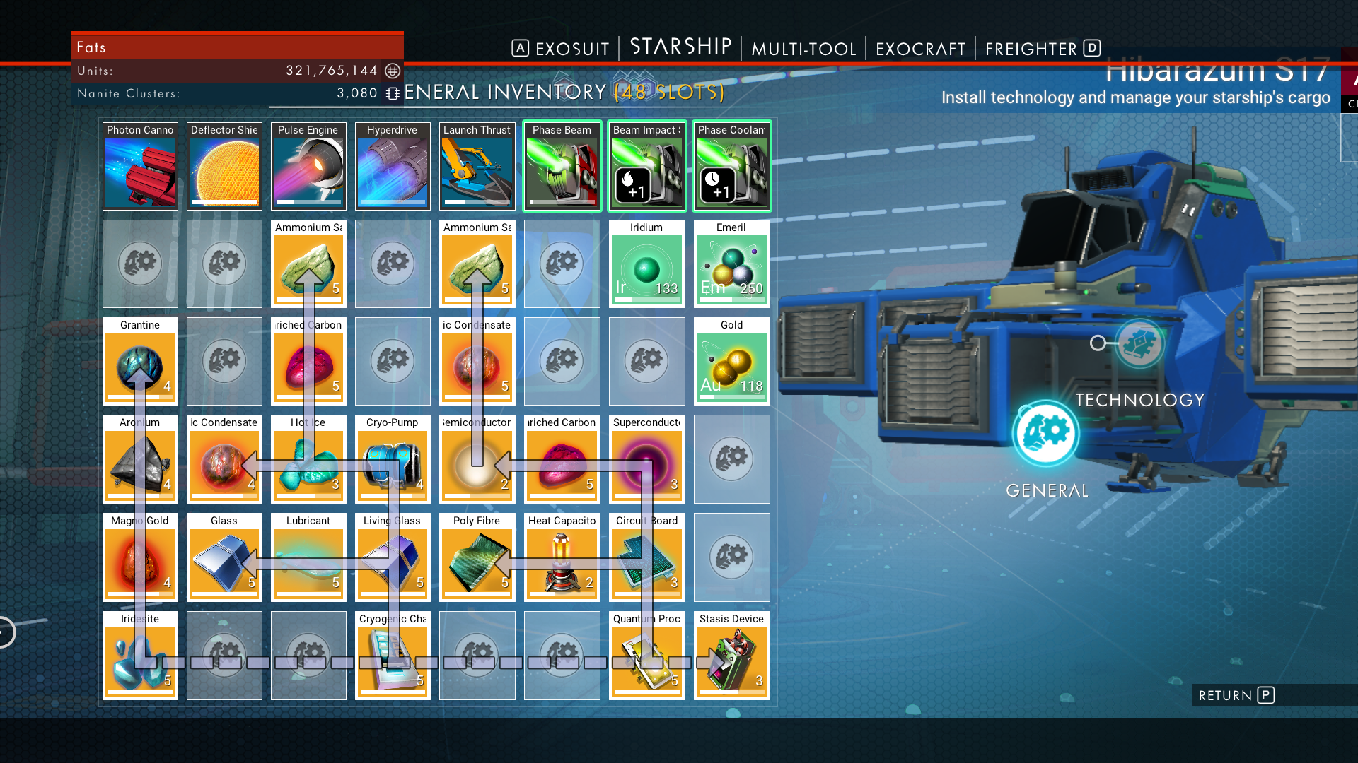 Stasis Device Living Chart r/NoMansSkyTheGame