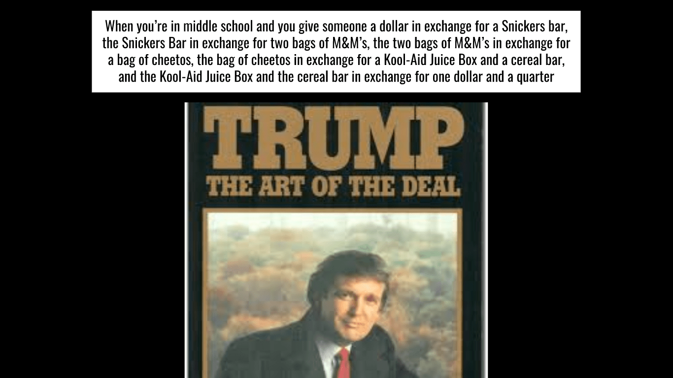 The best trade deal in the history of trade deals, maybe ever r/memes