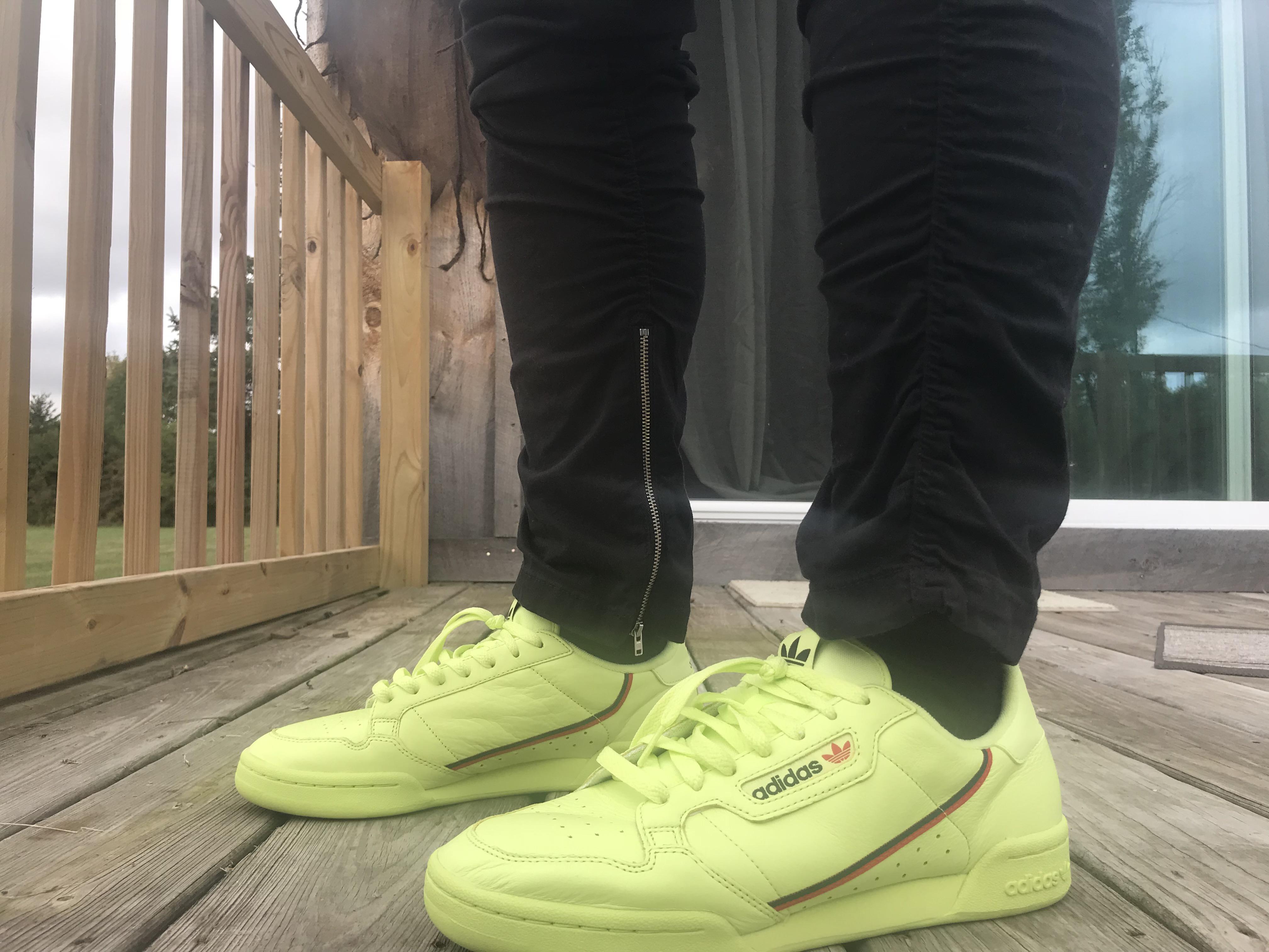 Highlighter feet (Adidas Continental 80 semifrozen yellow) r/Sneakers