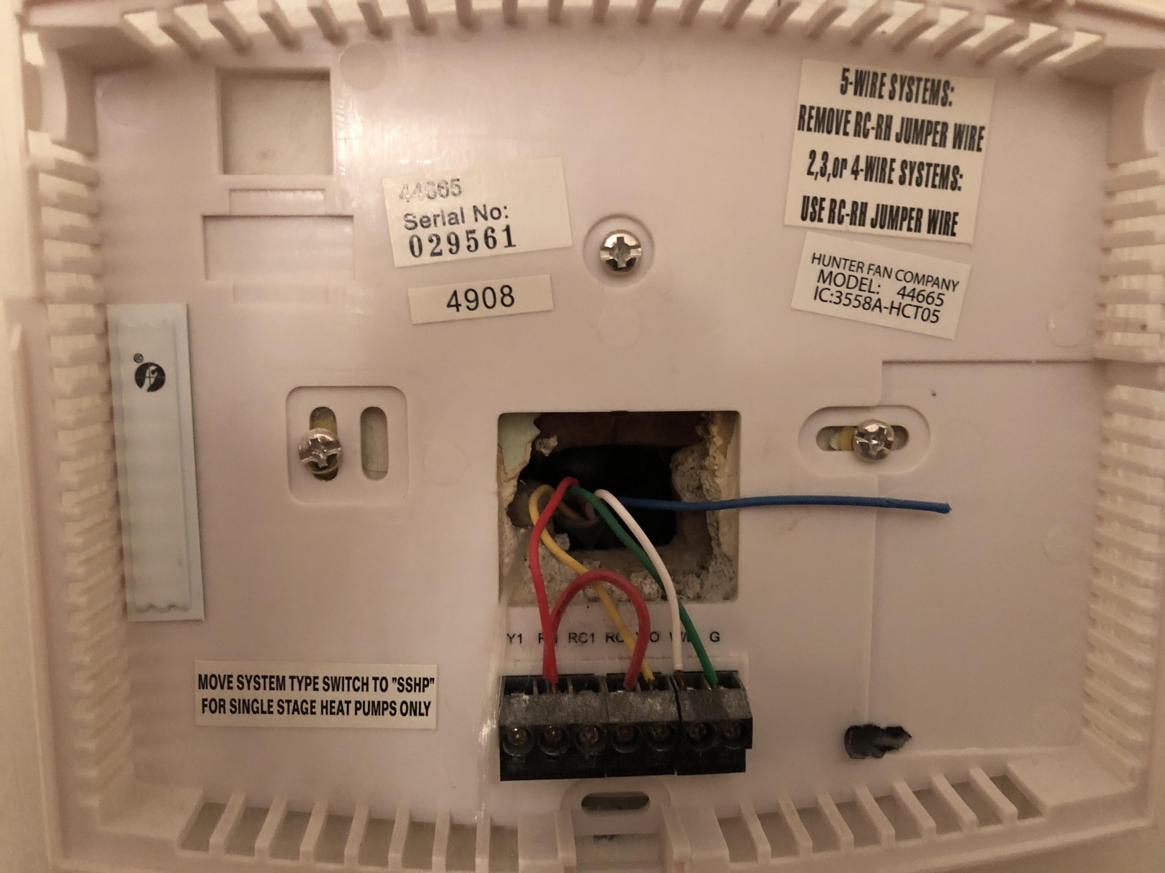 Does my thermostat have a C wire? ( is it the blue one?) r/electrical