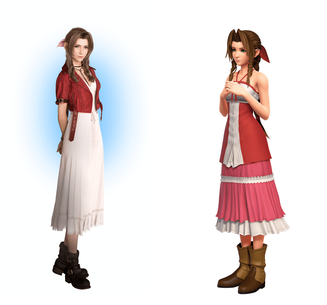 Aerith in Final Fantasy 7 Remake and Kingdom Hearts 3 Same director