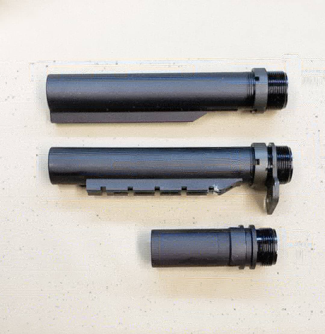 Three different Colt carbine buffer tubes... Top standard 4position