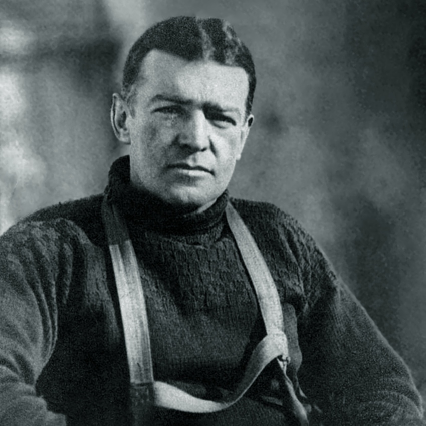 Portrait photograph of Sir Ernest Shackleton, taken during the Imperial