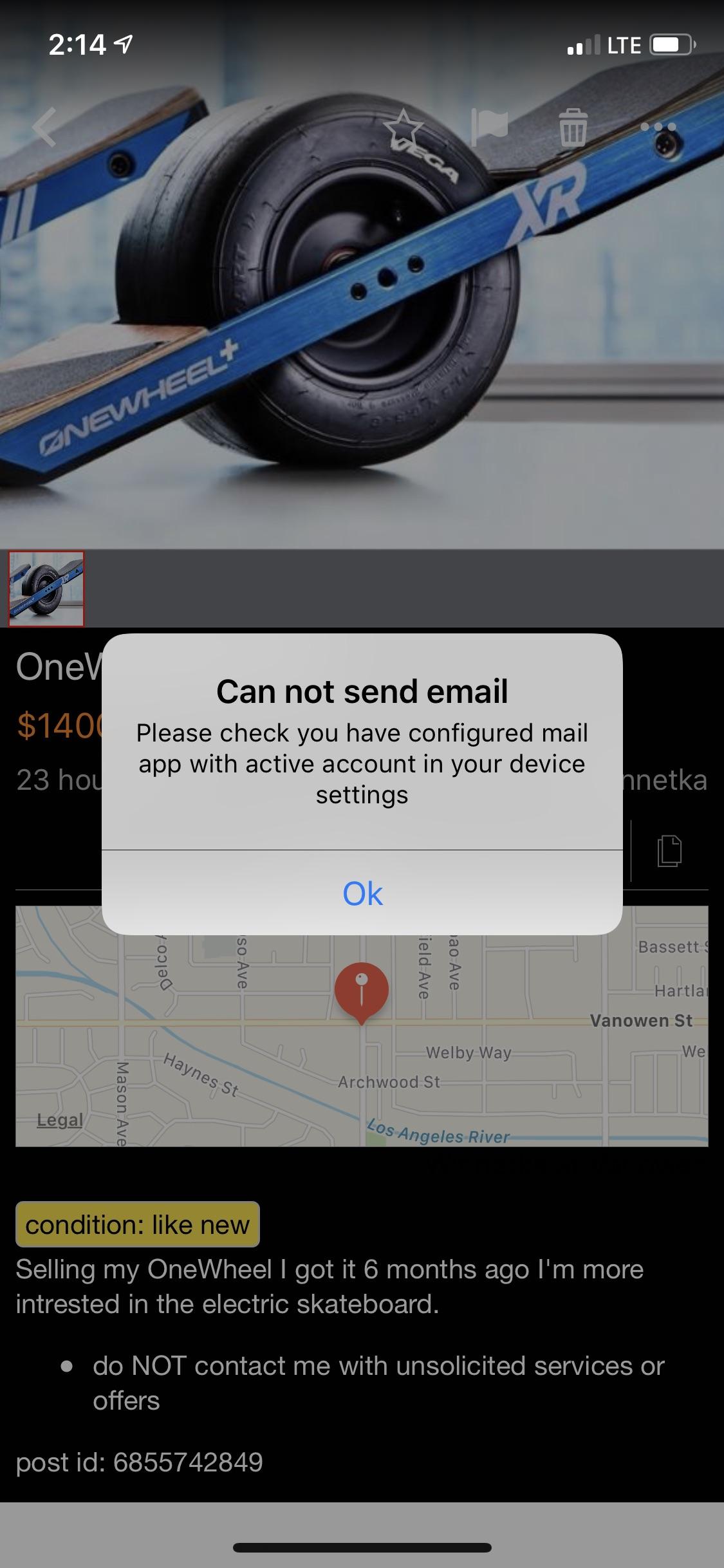 How to get around the iPhone mail error. I uninstalled mail because it
