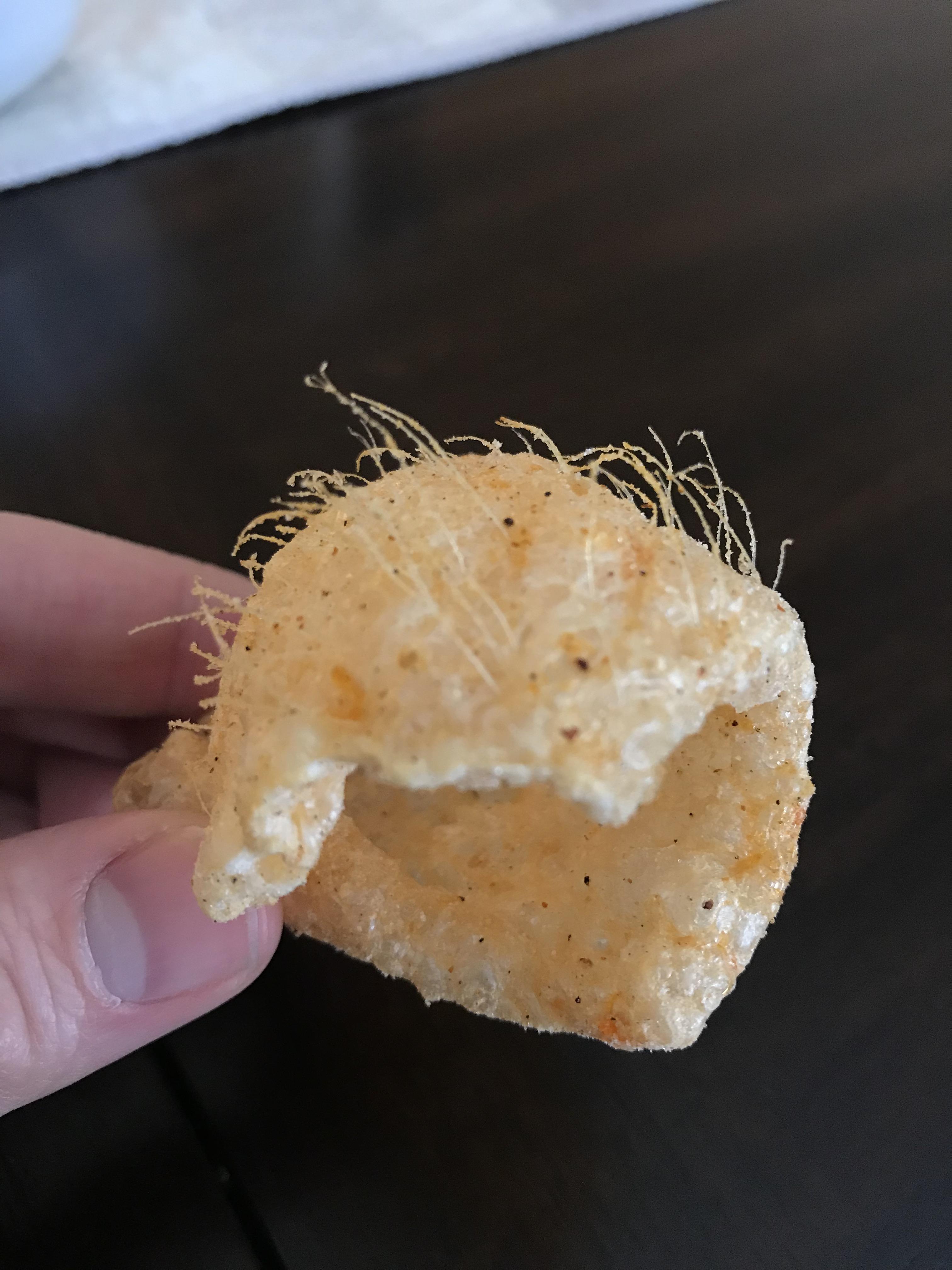 This pork rind I had still had hair on it r/pics
