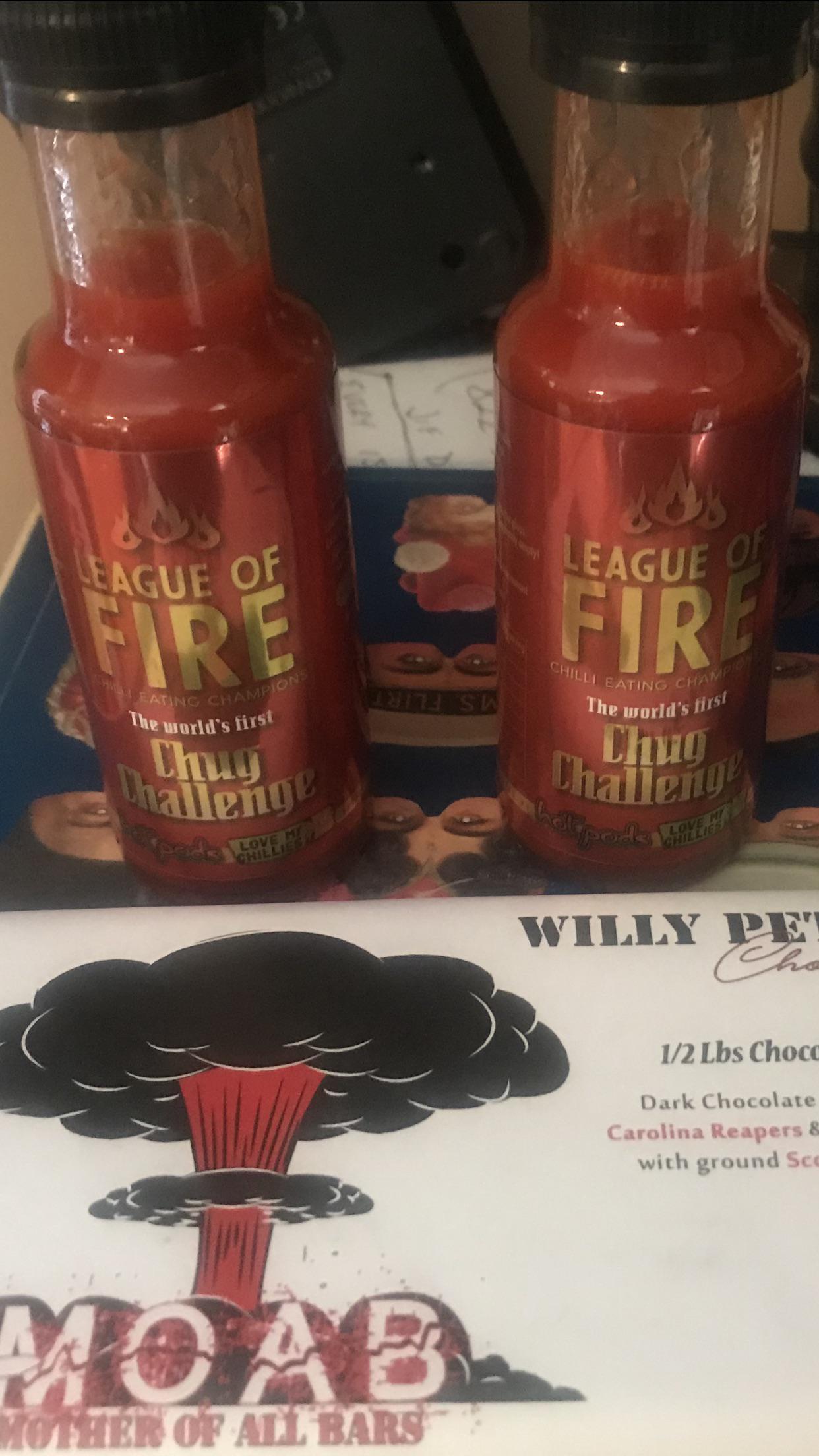 League of Fire Hot Sauce Chug Challenge. r/hotsauce