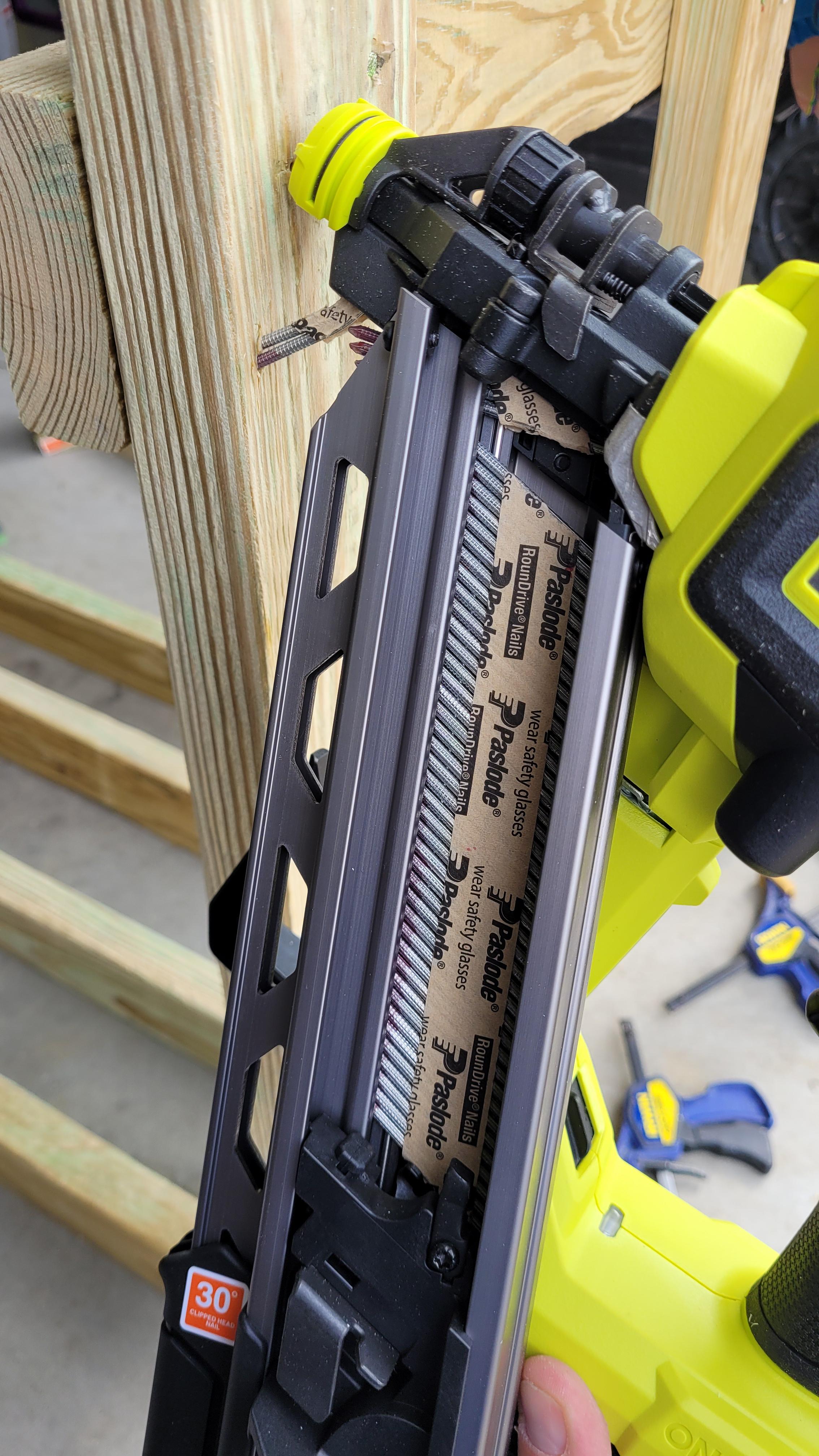 Mixed feeling about my new 30 degree framing nailer r/ryobi