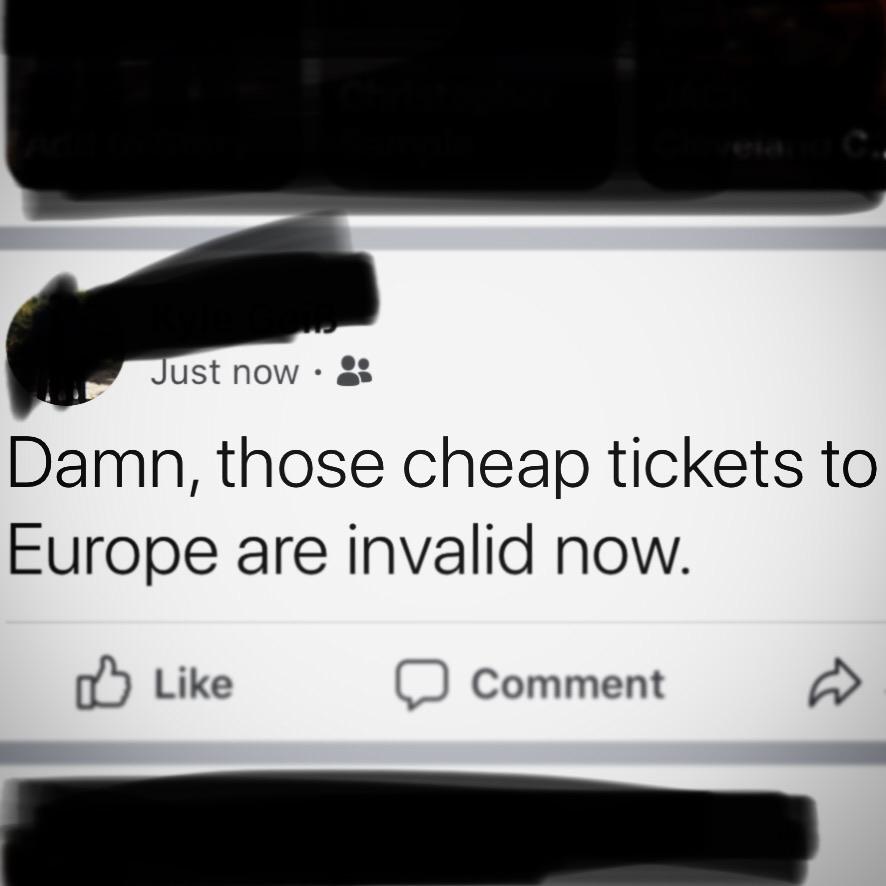 We no longer can get cheap flights to Europe. r/screenshots