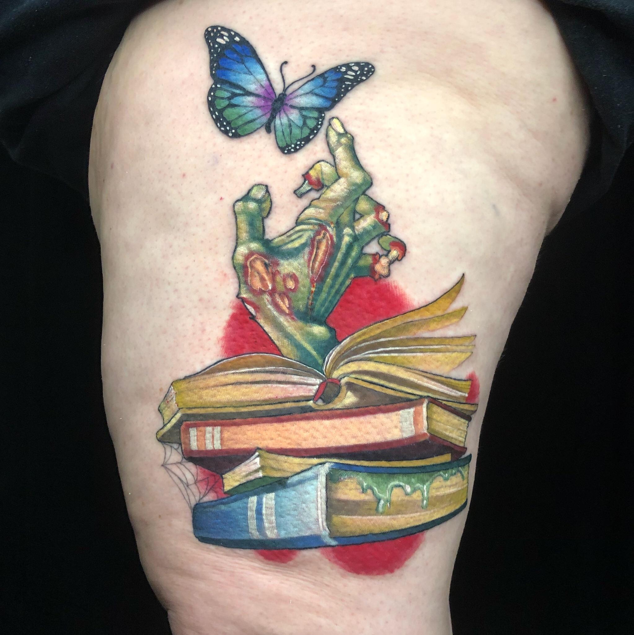 My upper thigh piece By Ryan Kaufman at Damascus Tattoo Company