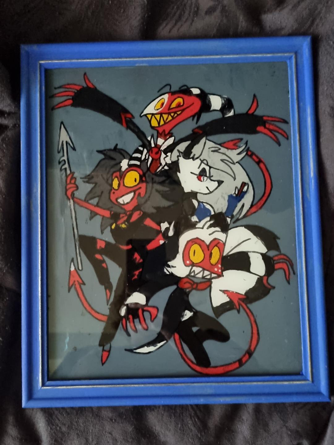 my first attempt of glass painting what do you think r/HelluvaBoss