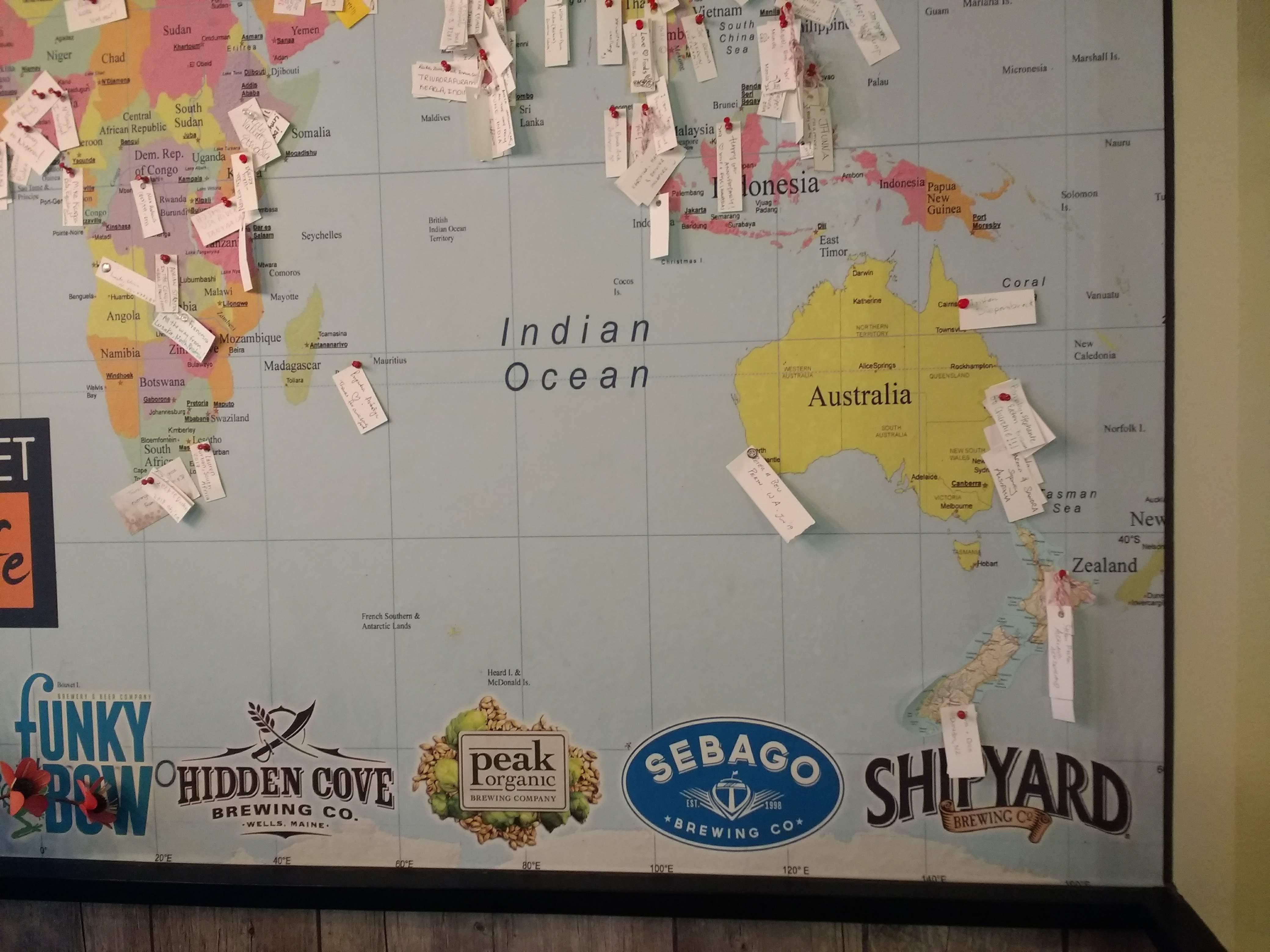 In honor of Waitangi Day, here's a map with TWO New Zealand. Spotted in