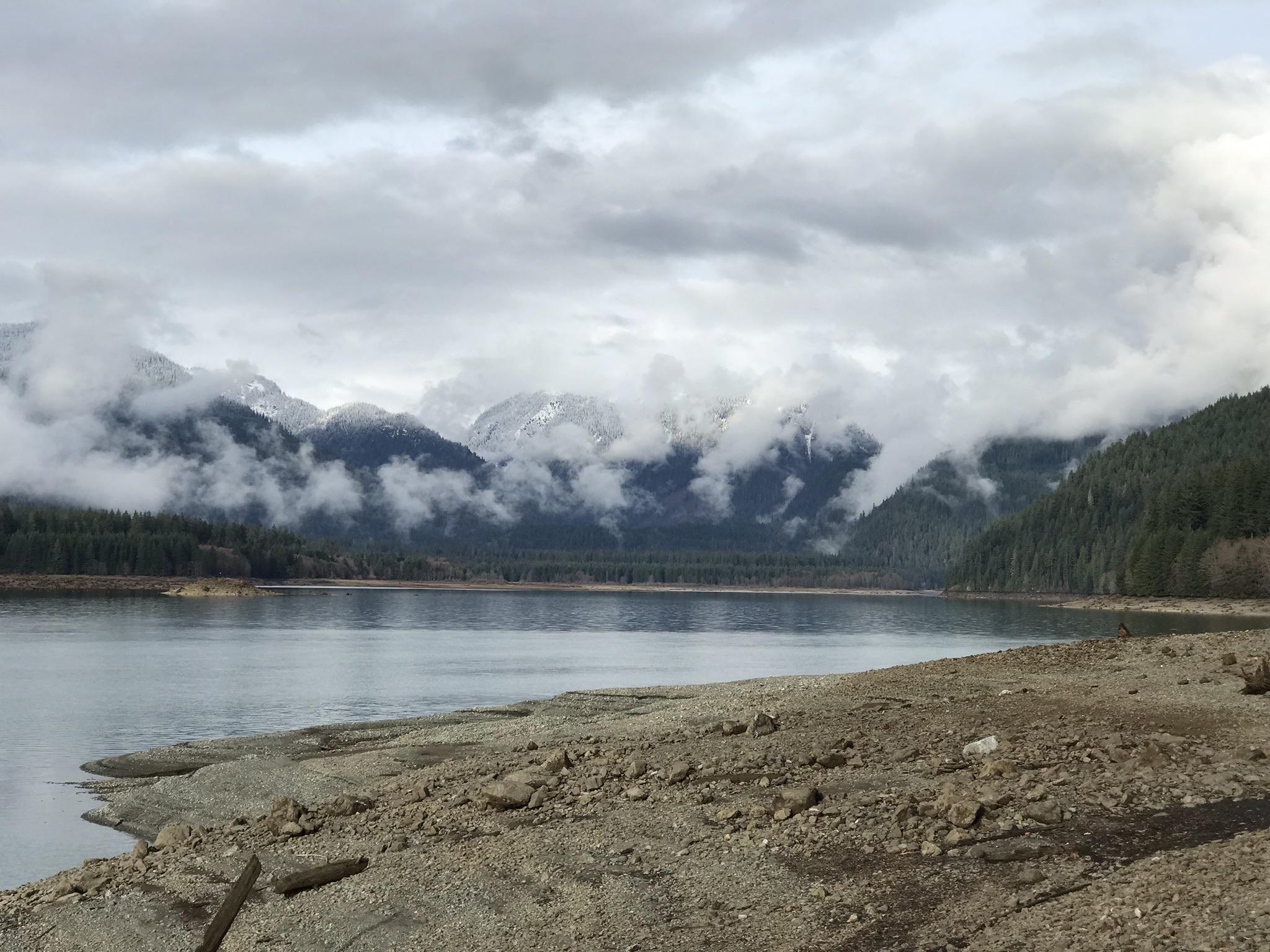 Morning mist rising from the streams around baker lake. WA USA. r/hiking